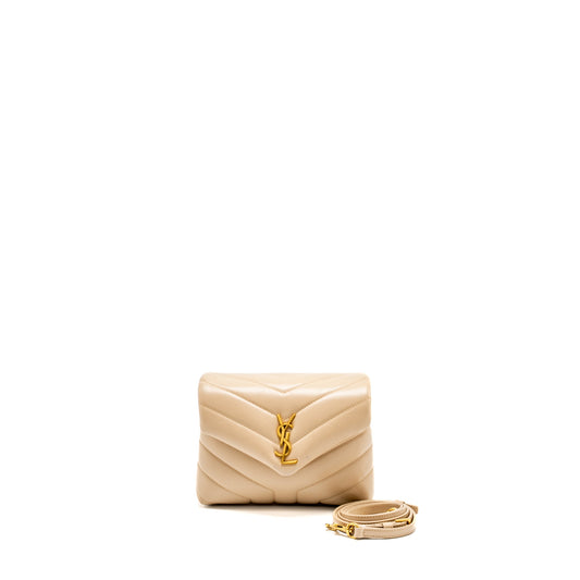 SAINT LAURENT / Toy LouLou Quilted Mini Purse Calfskin Beige