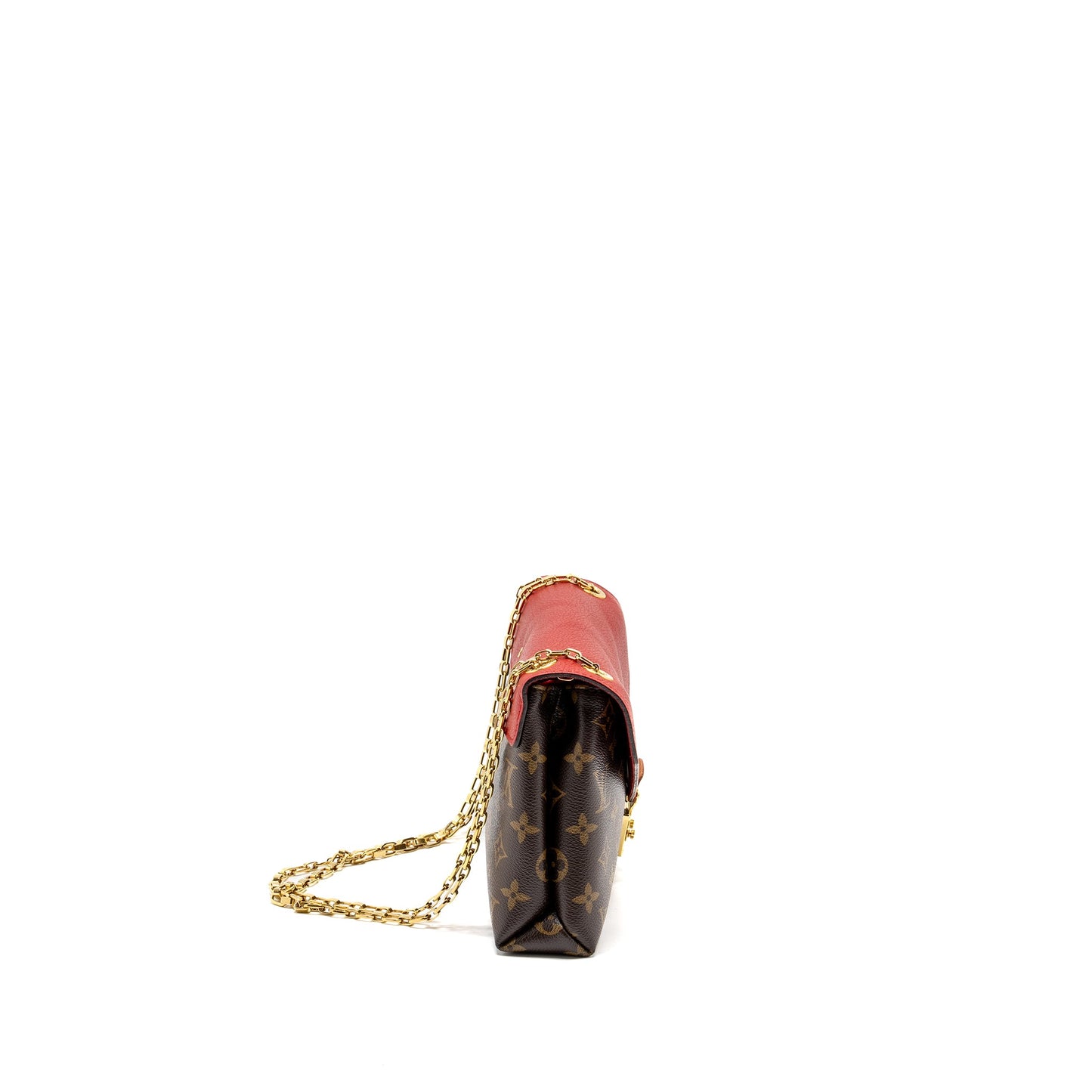 Louis Vuitton Pallas Chain Purse Monogram Canvas/Leather Red