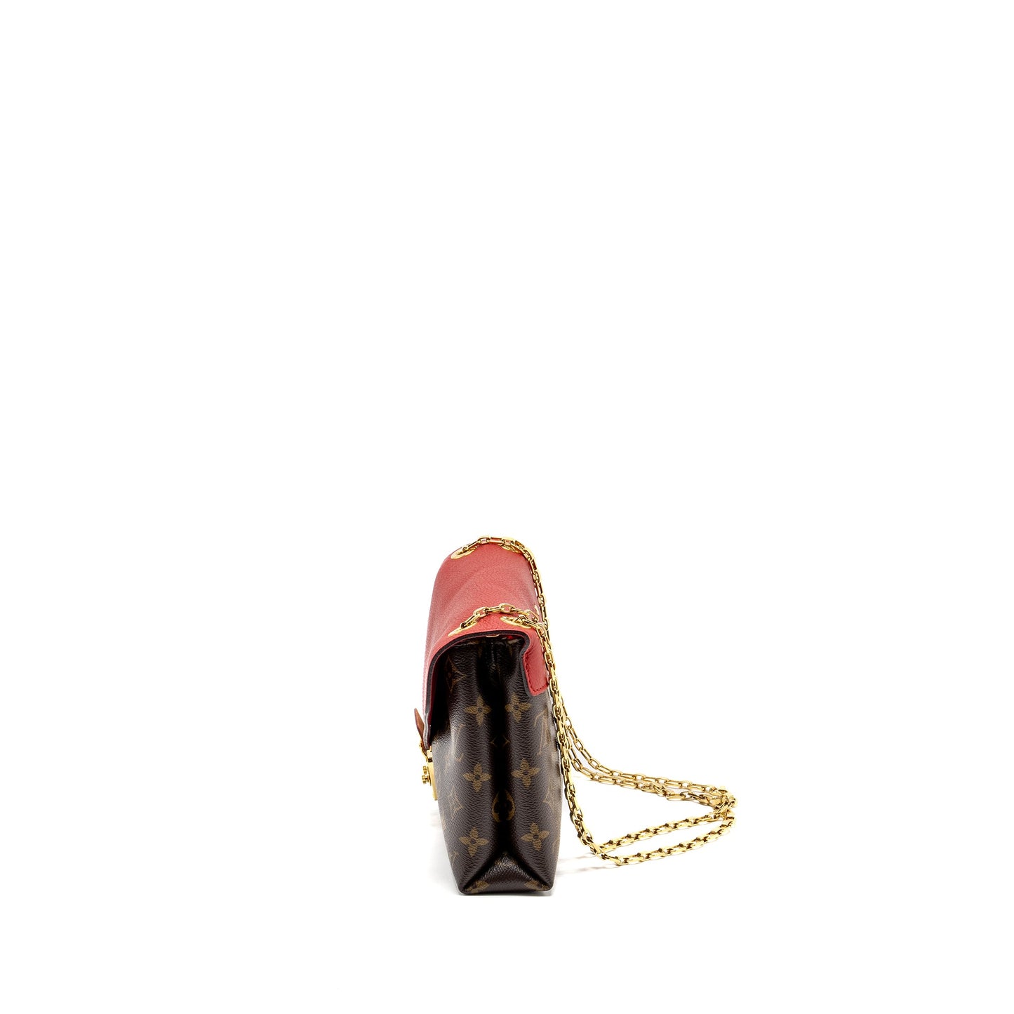 Louis Vuitton Pallas Chain Purse Monogram Canvas/Leather Red