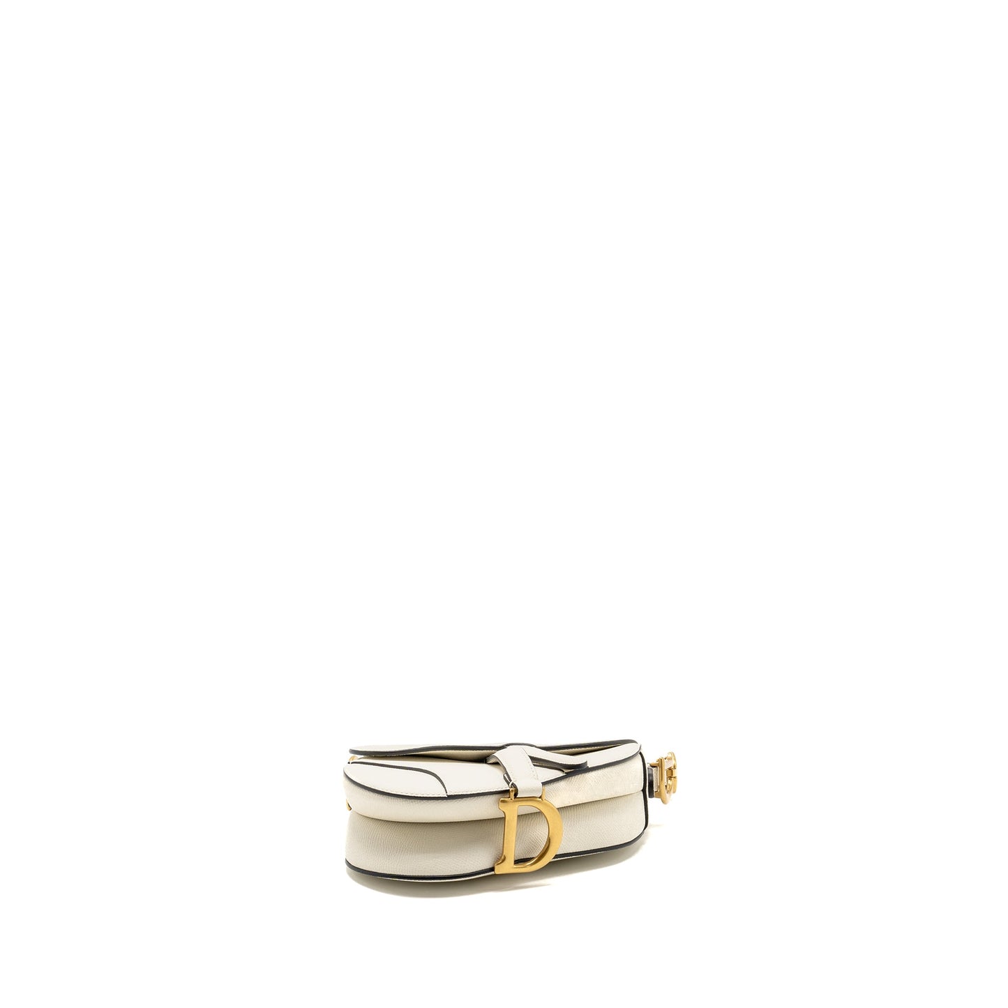 Mini Saddle Purse Calfskin White