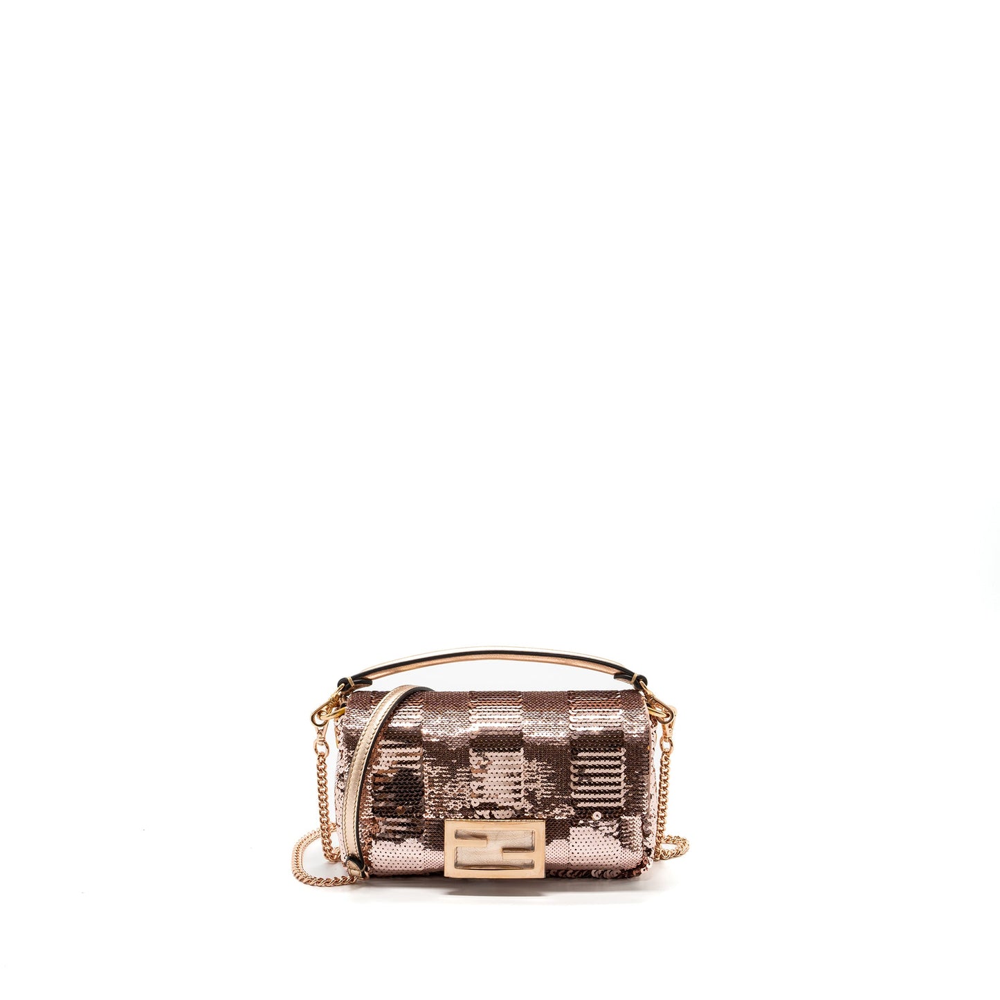 Fendi Mini Baguette Paulette Rose Gold