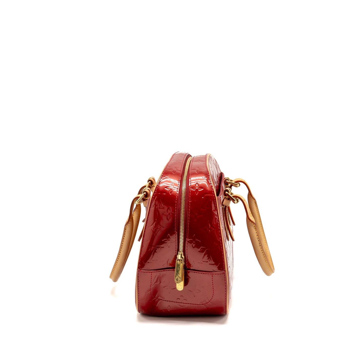 Louis Vuitton Trouville patent leather red