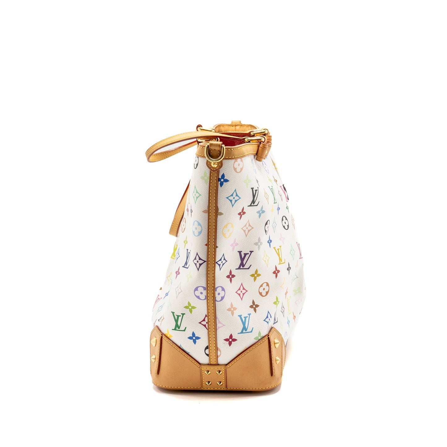 Louis Vuitton Sharleen Tote Purse White Monogram Canvas Multicolour