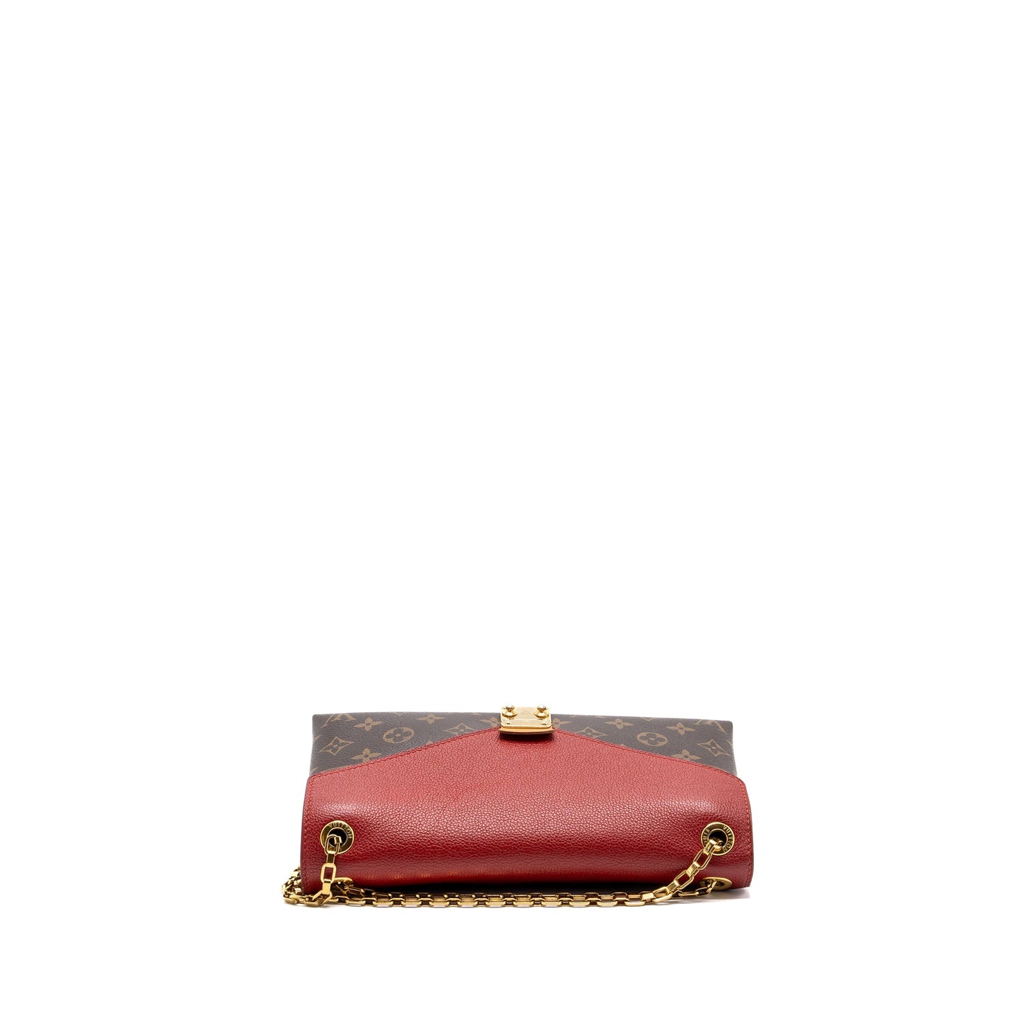 Louis Vuitton Pallas chain Purse monogram canvas / calfskin red