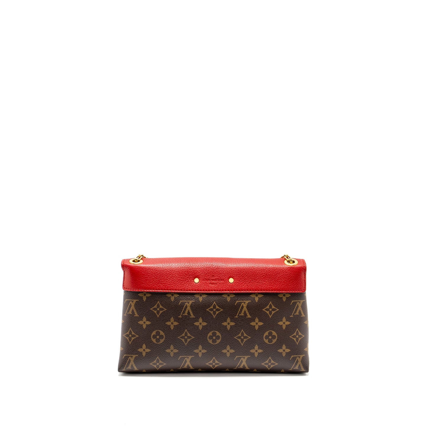 Louis Vuitton Pallas Chain Purse Monogram Canvas/Leather Red