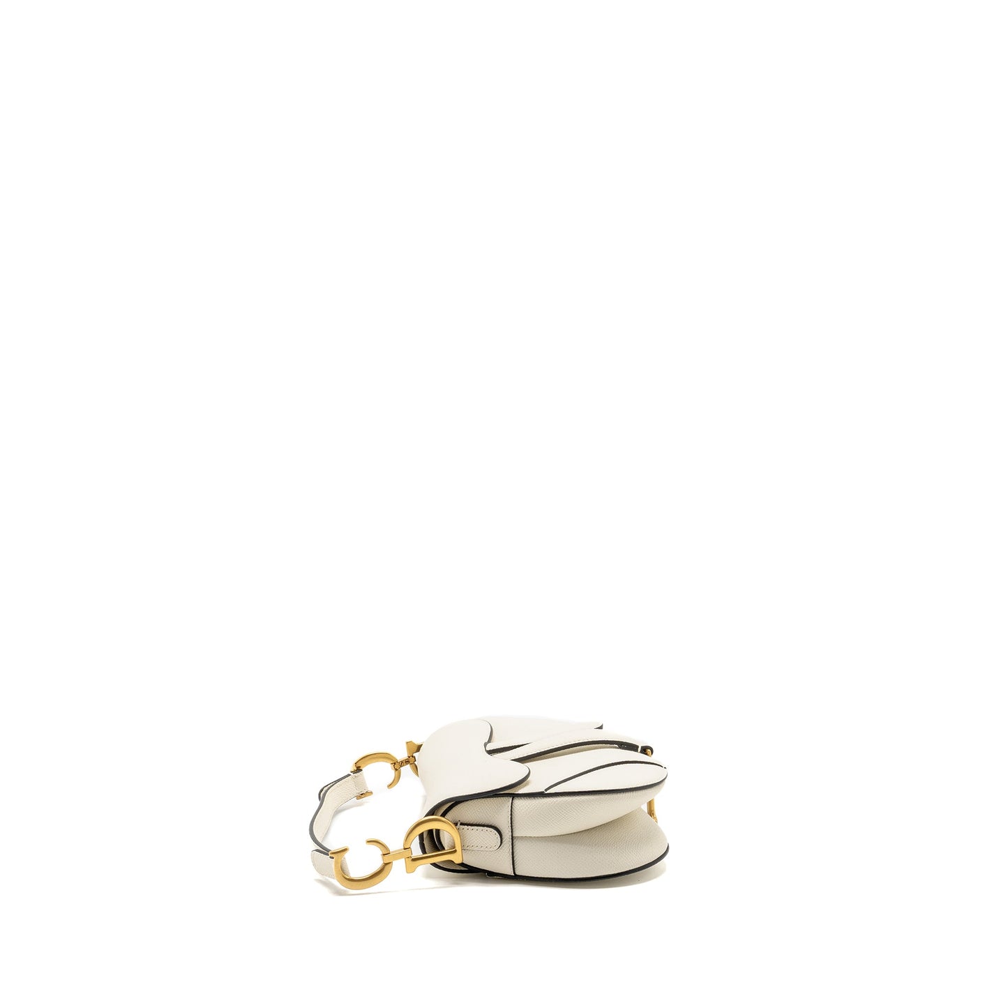 Mini Saddle Purse Calfskin White