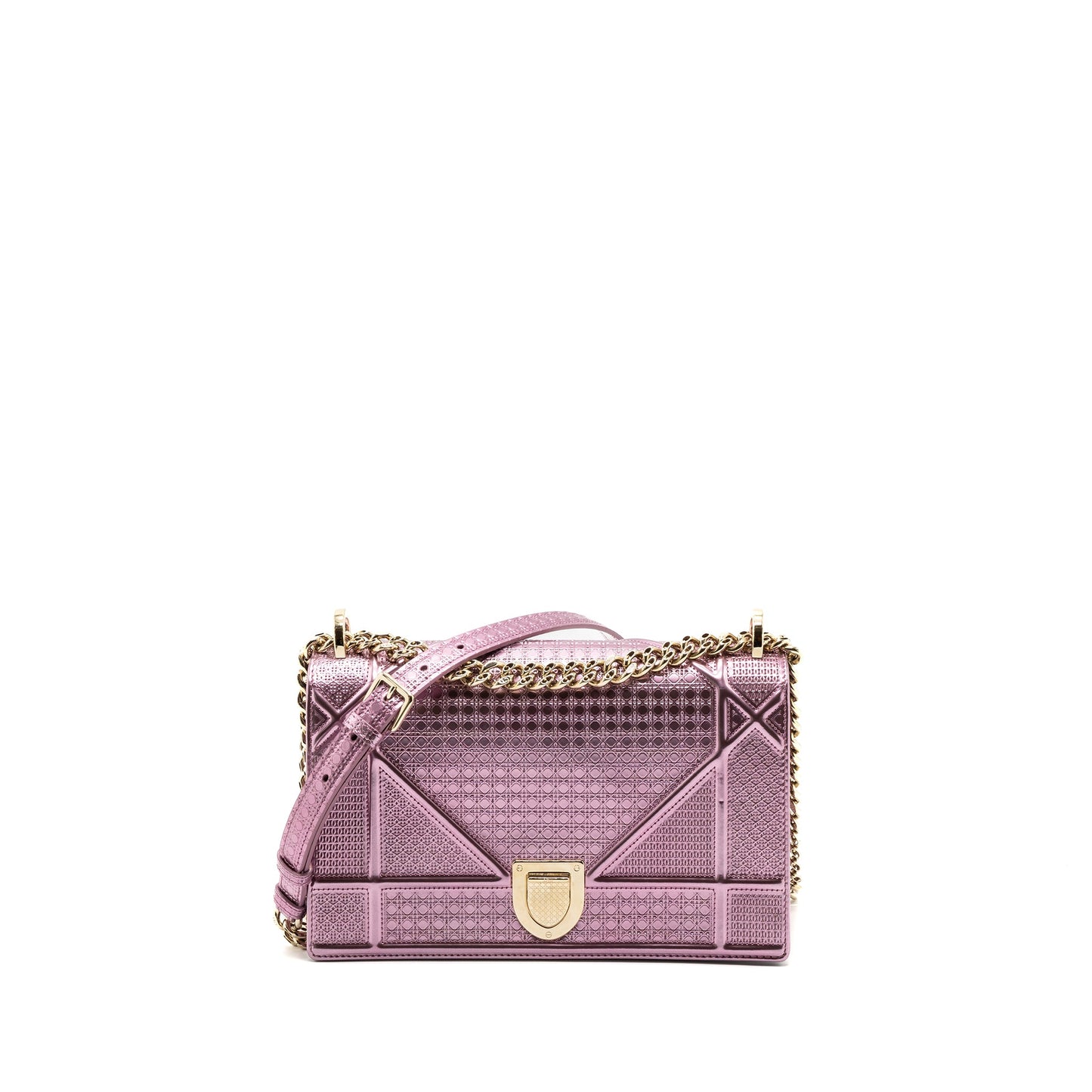 Dior Diorama Purse Metallic Pink