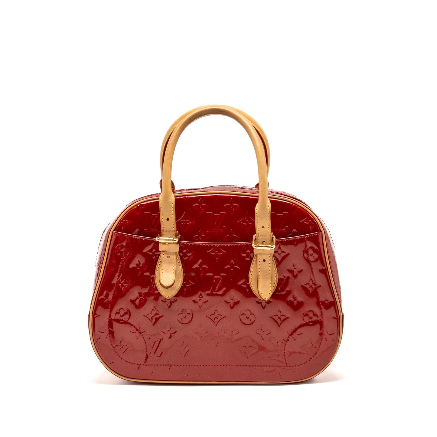 Louis Vuitton Trouville patent leather red