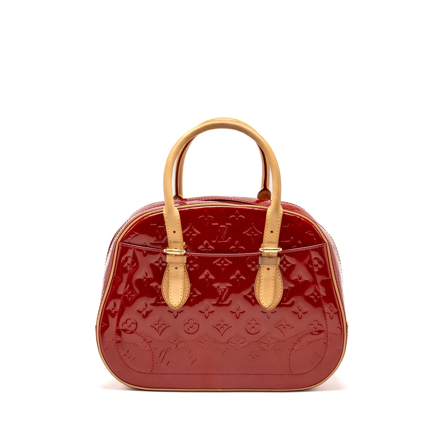 Louis Vuitton Trouville patent leather red