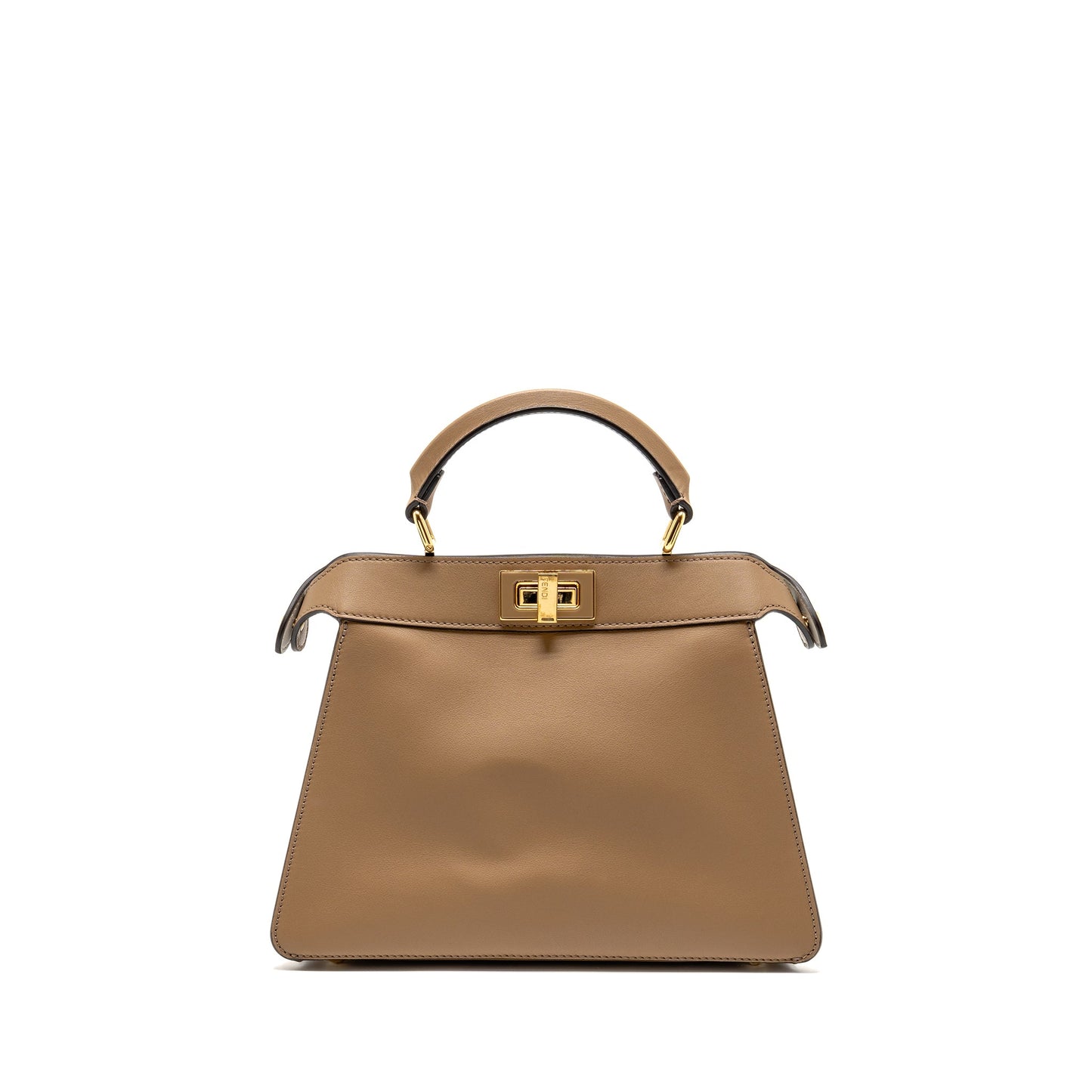 Fendi Small Peekaboo ISeeU Purse Napa Leather White/Beige