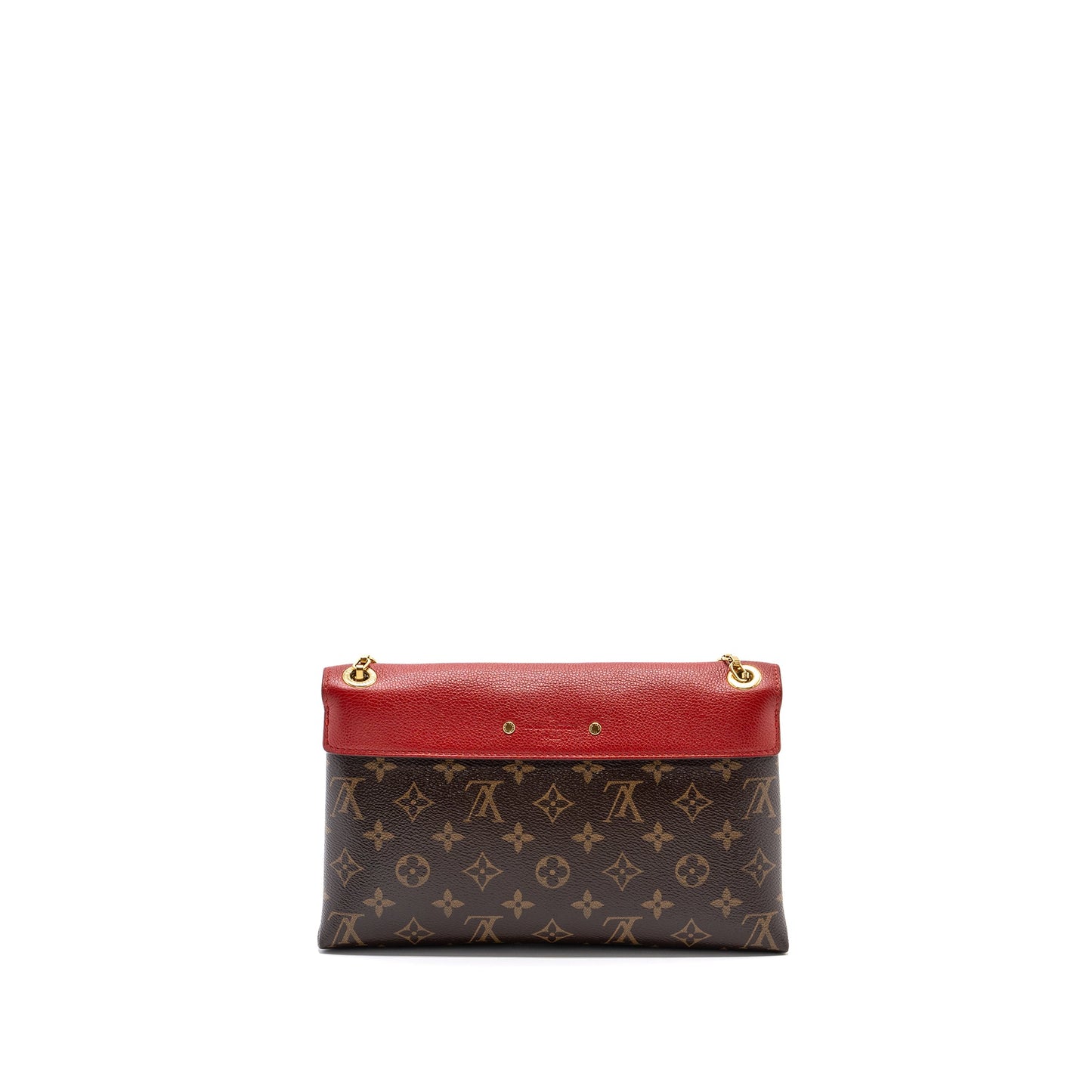 Louis Vuitton Pallas chain Purse monogram canvas / calfskin red