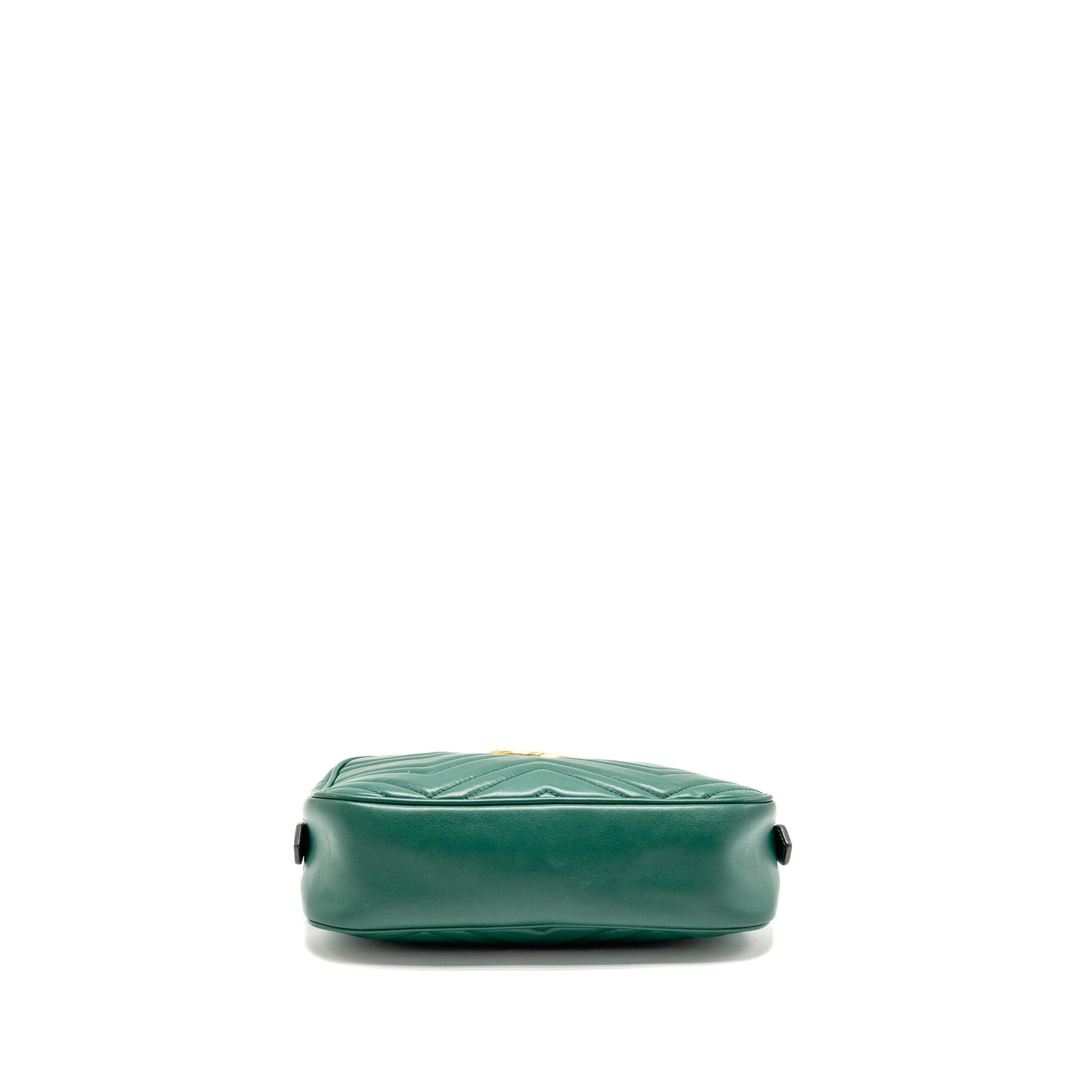 GUCCI Small Marmont Crossbody Camera Purse Calfskin Green