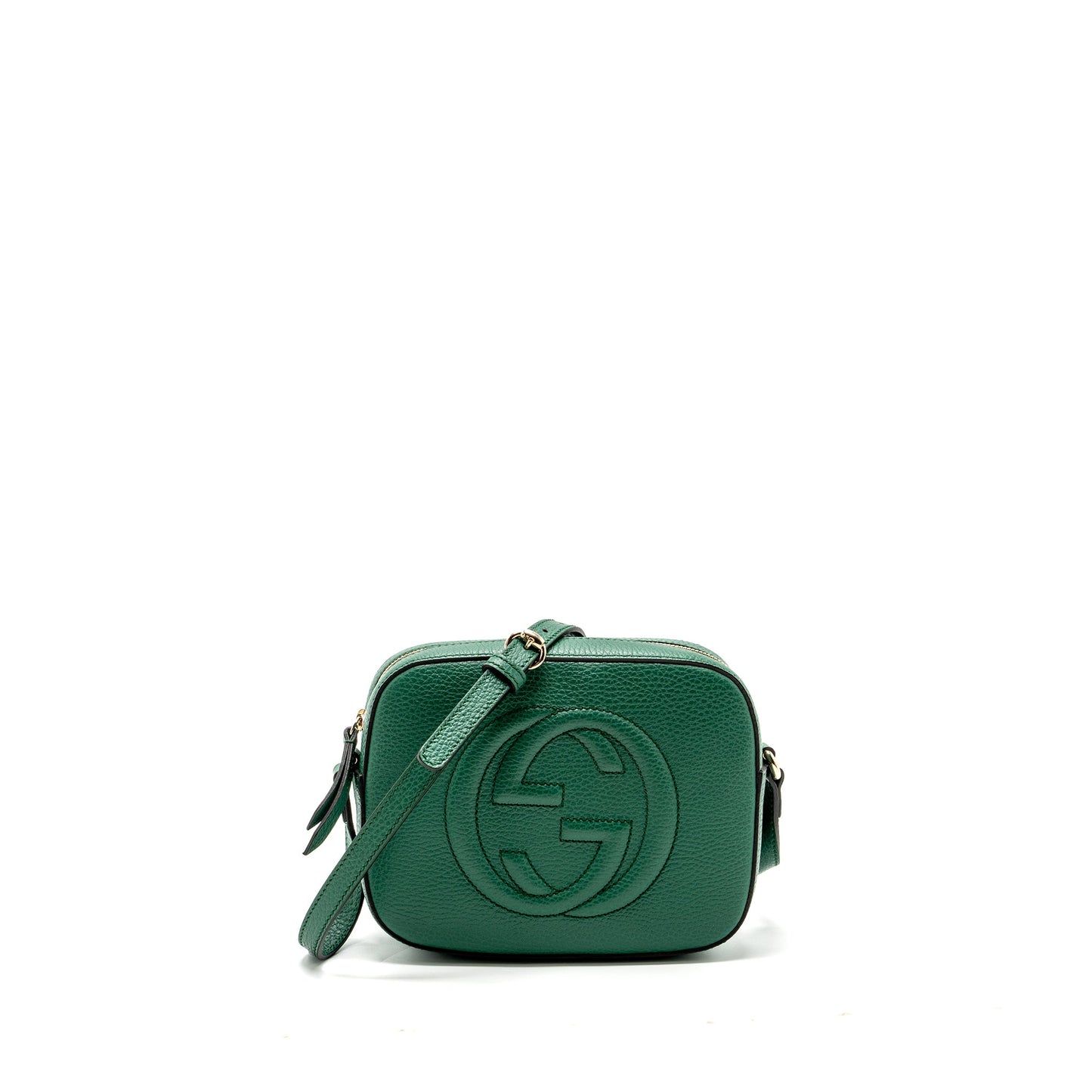 Gucci disco soho camera Purse calfskin green