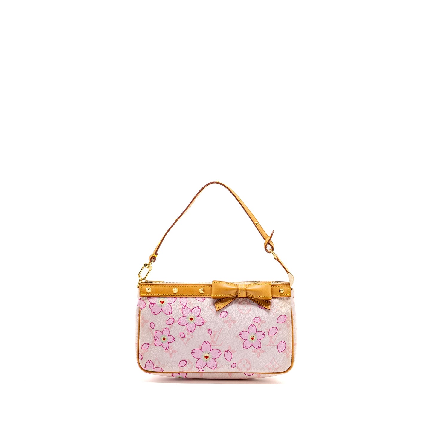 Louis Vuitton pochette accessories Murakami cherry blossom Pink