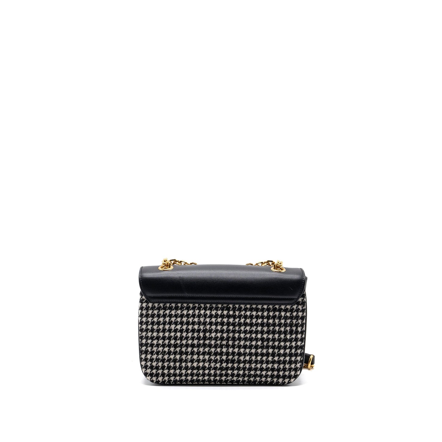 Celine Medium C Purse Tweed/ Leather Black/ White