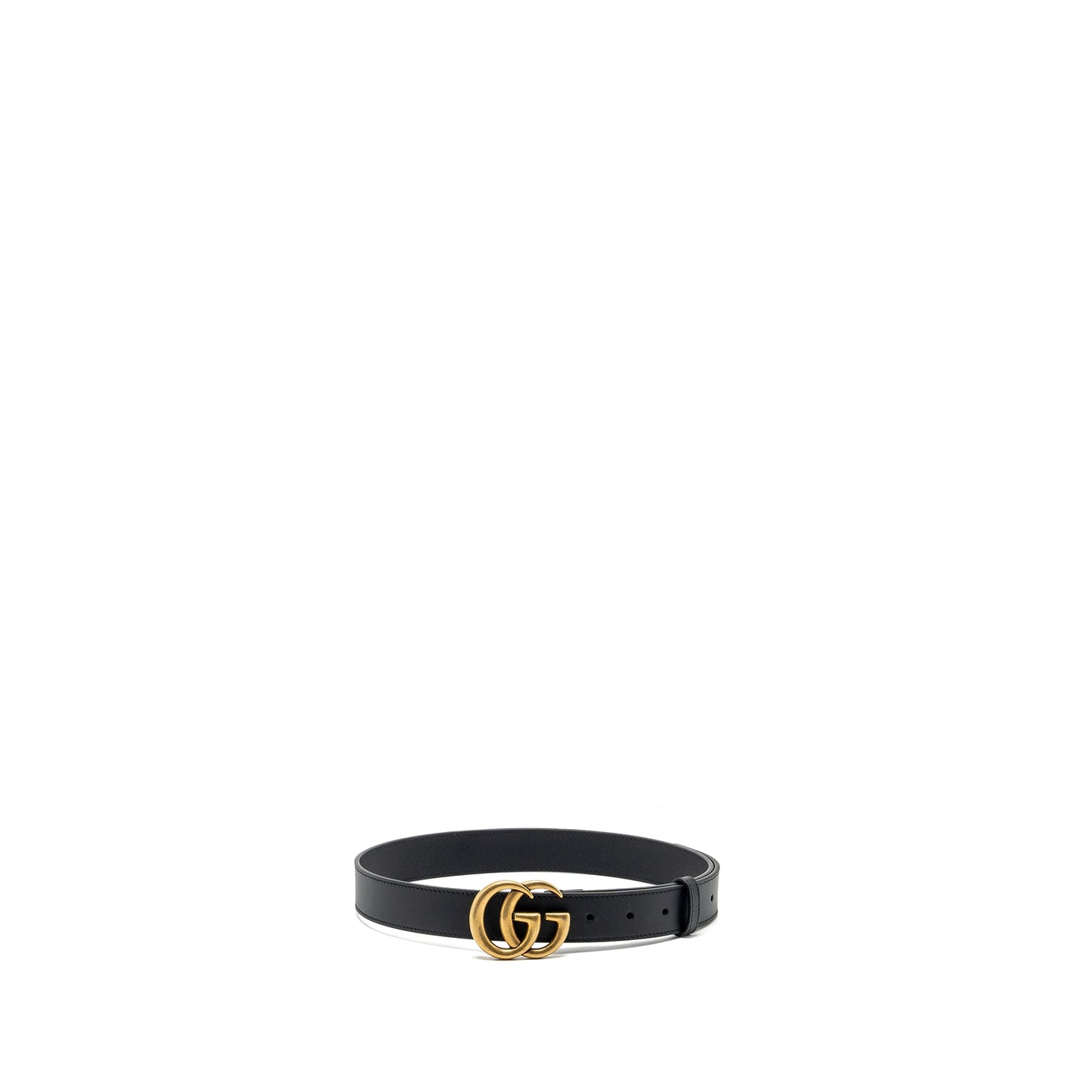 Gucci size 75 marmont thin belt black