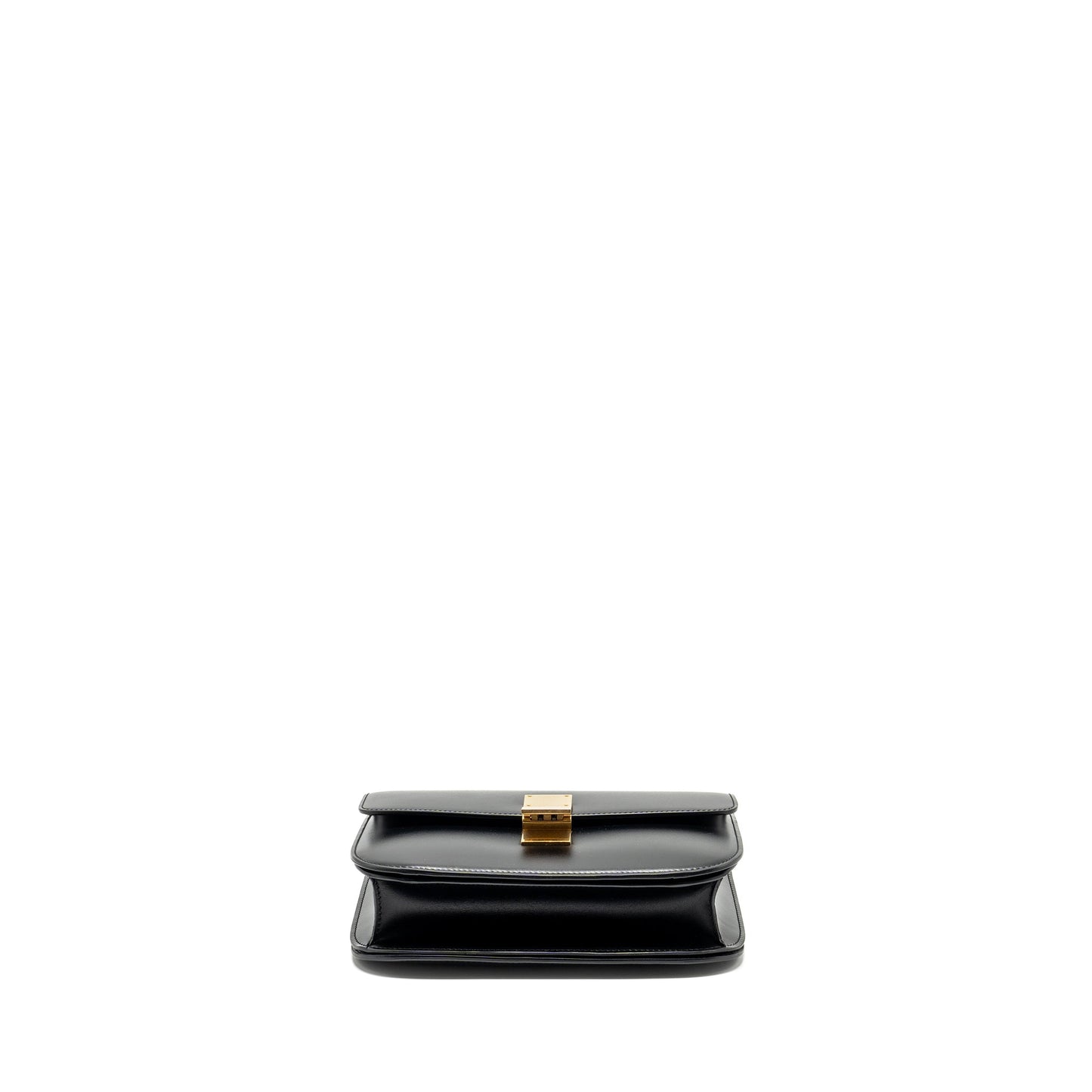 Celine Medium Classic Box Purse Calfskin Black