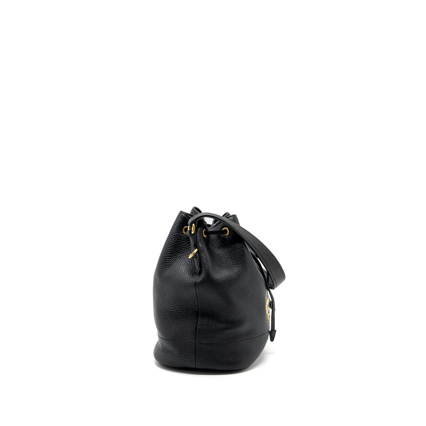 Prada Secchiello bucket Purse grained calfskin black