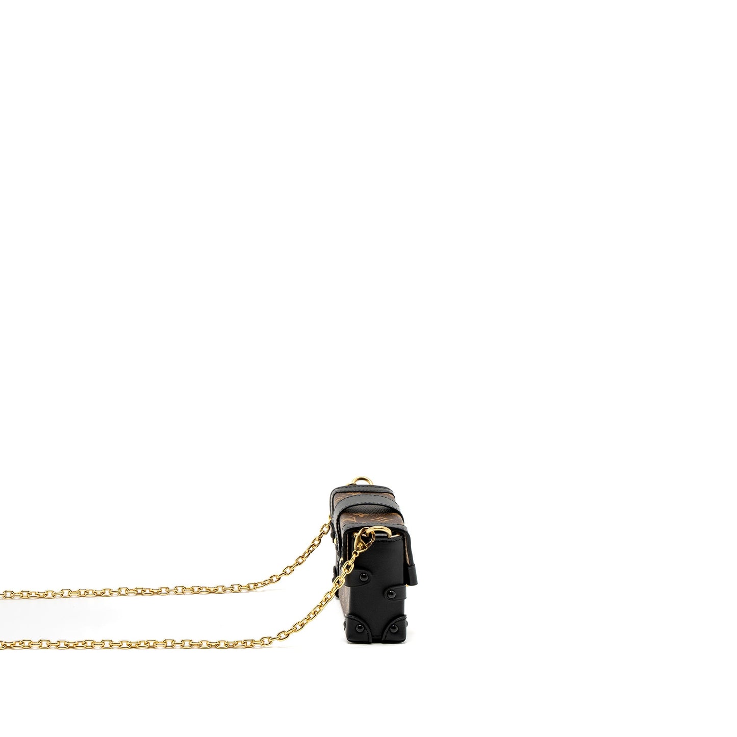 Louis Vuitton Petite Malle Necklace/Mini Chain Purse Monogram Canvas