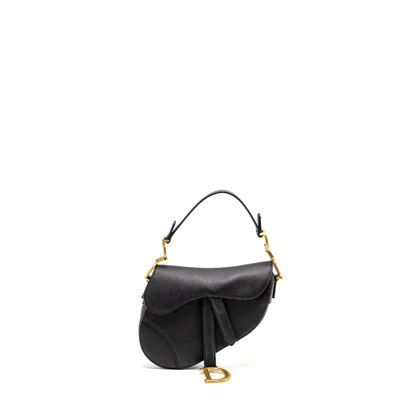 Dior Mini Saddle Purse Calfskin Black