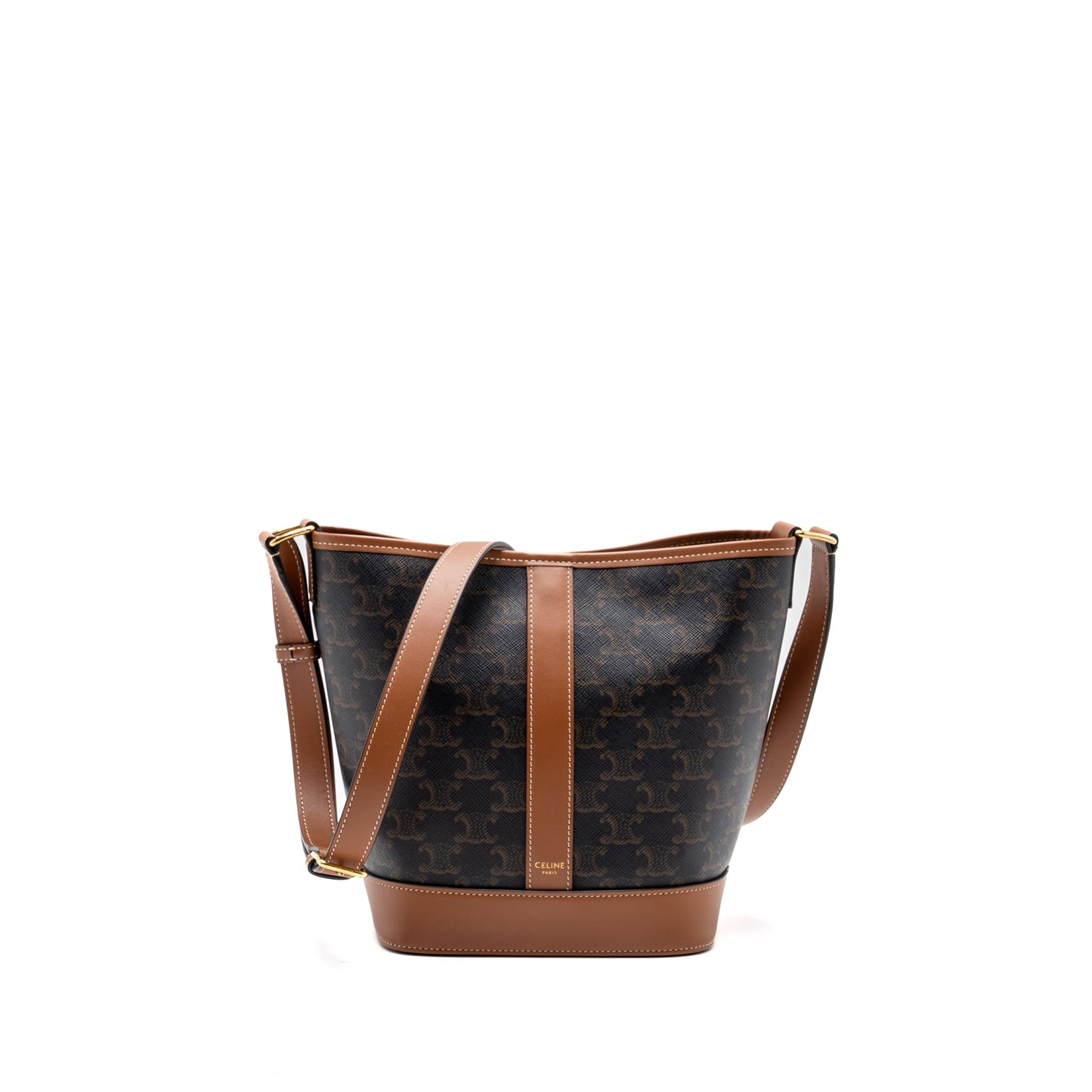 Celine Small Bucket Purse Triomphe Canvas/ Leather