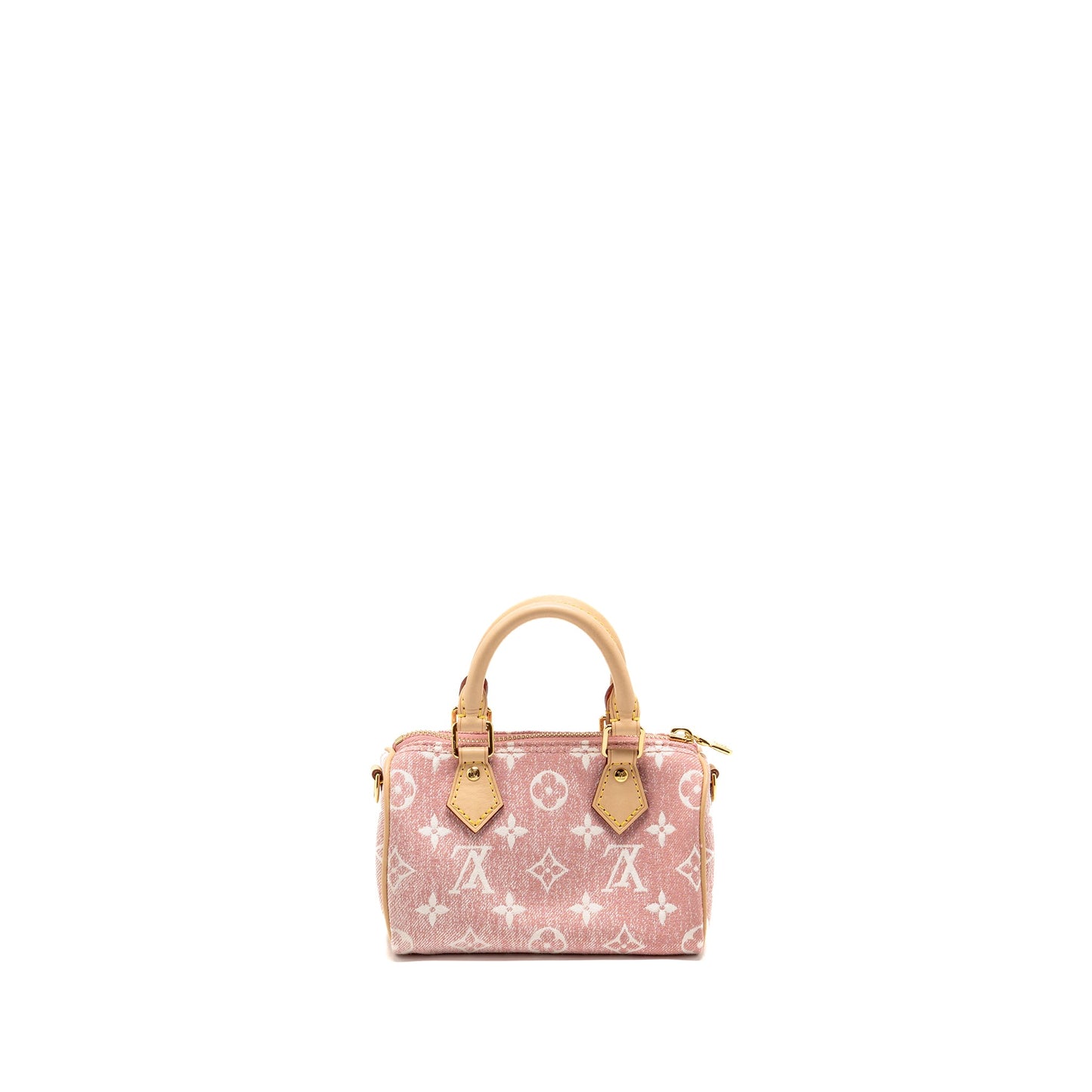 Louis Vuitton Nano Speedy Monogram Denim Pink