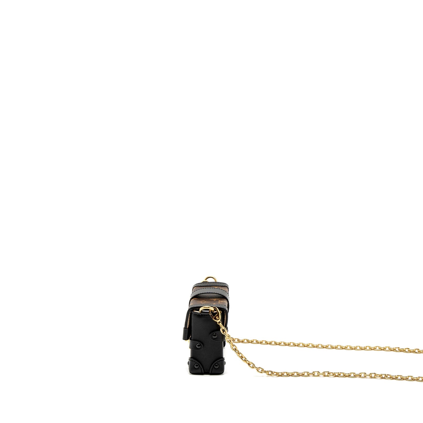 Louis Vuitton Petite Malle Necklace/Mini Chain Purse Monogram Canvas
