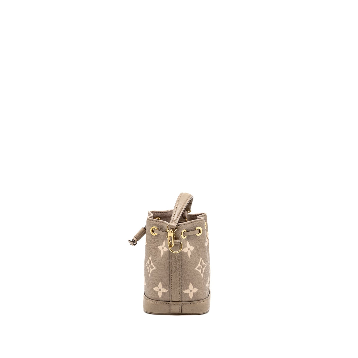Louis Vuitton Nano Noe monogram empreinte calfskin leather grey