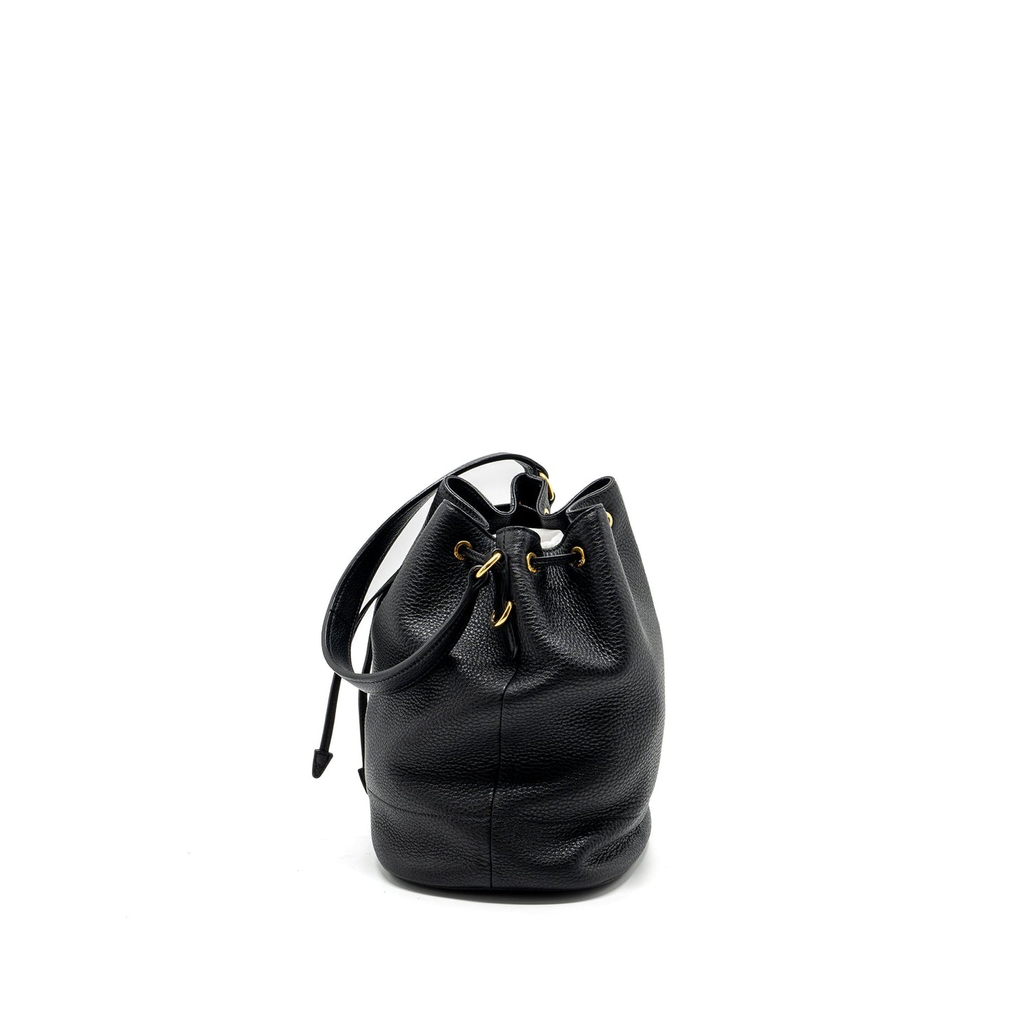 Prada Secchiello bucket Purse grained calfskin black