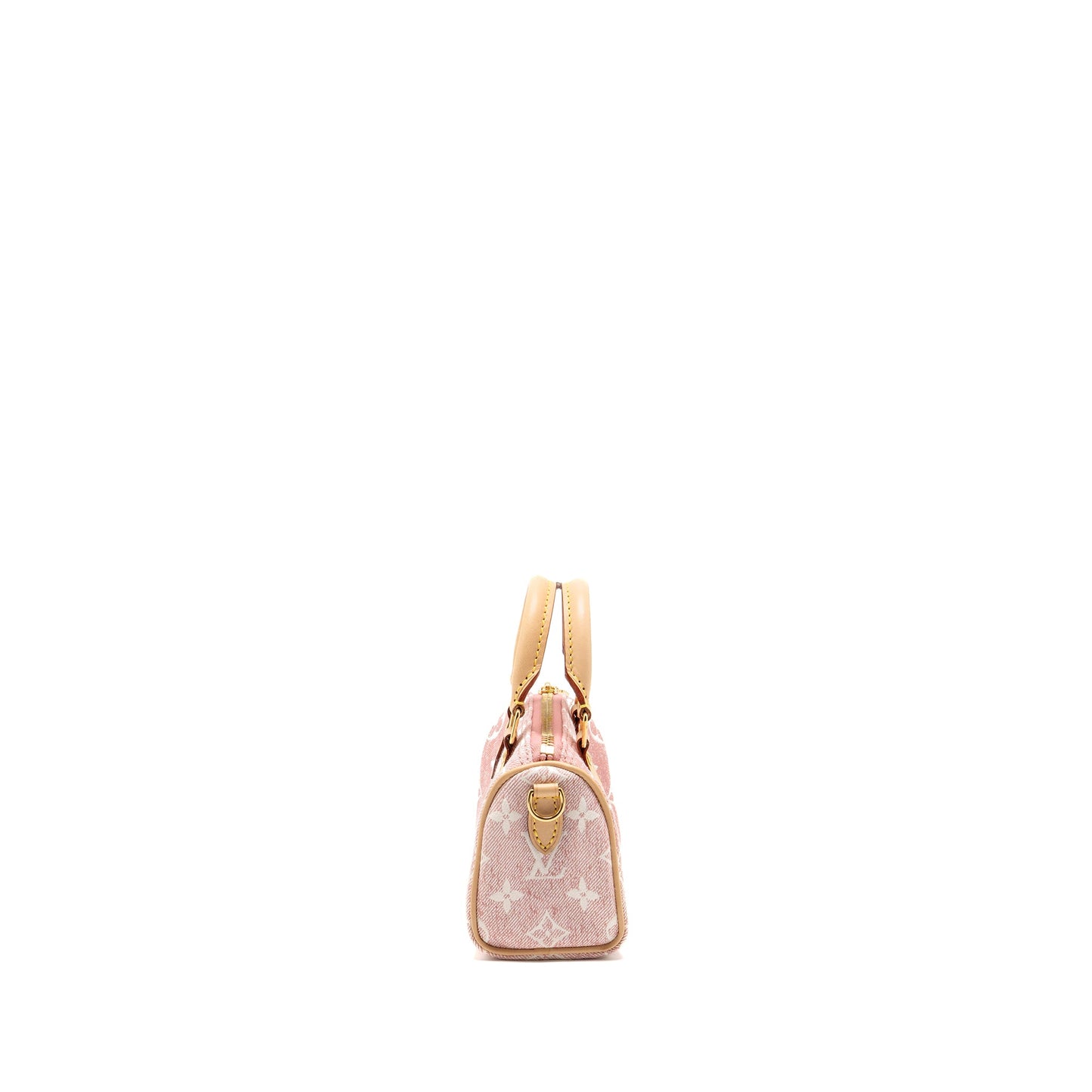 Louis Vuitton Nano Speedy Monogram Denim Pink