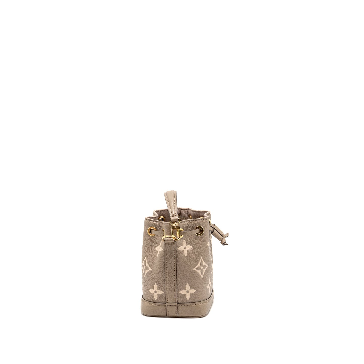 Louis Vuitton Nano Noe monogram empreinte calfskin leather grey