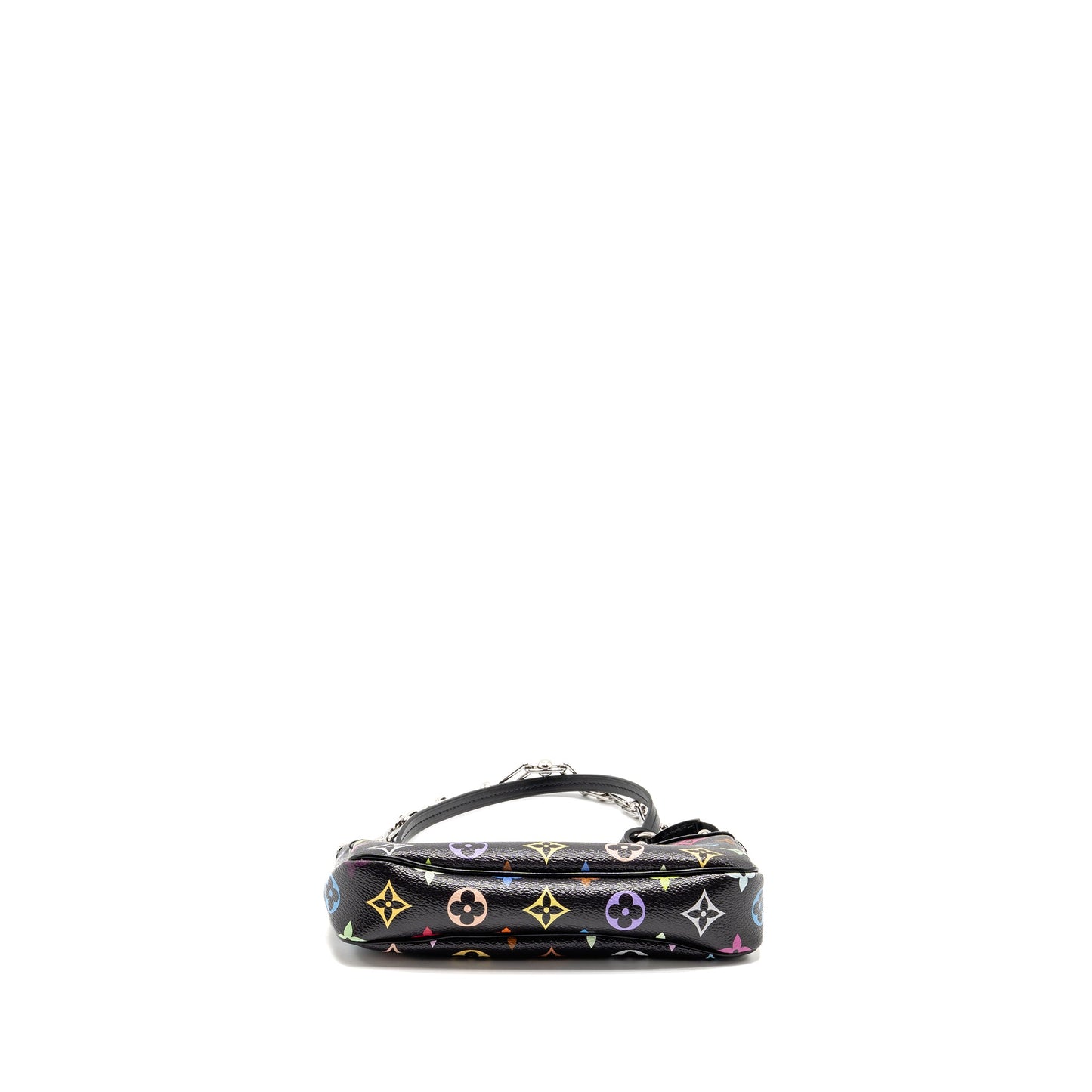 Louis Vuitton X Takashi Murakami Pochette Accessories Multicolour Monogram Canvas Black