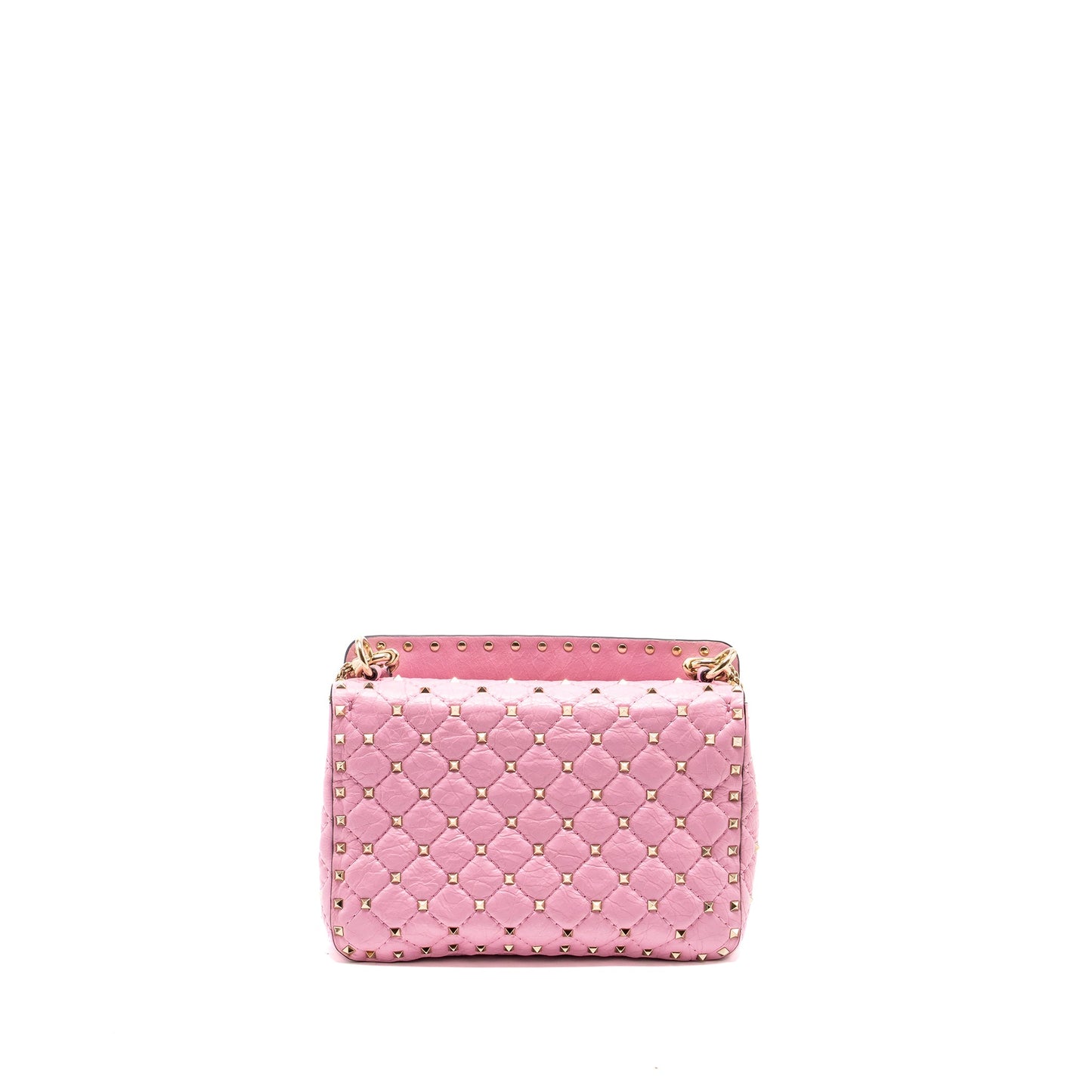 Valentino Medium Rockstud Spike Purse leather Pink