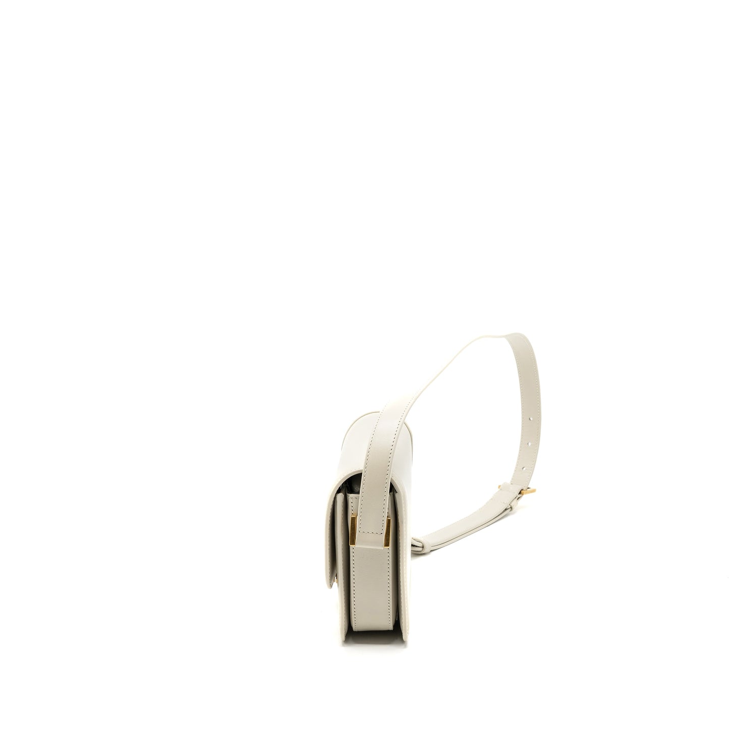 Saint Laurent Small Solferino Satchel Crossbody Purse White