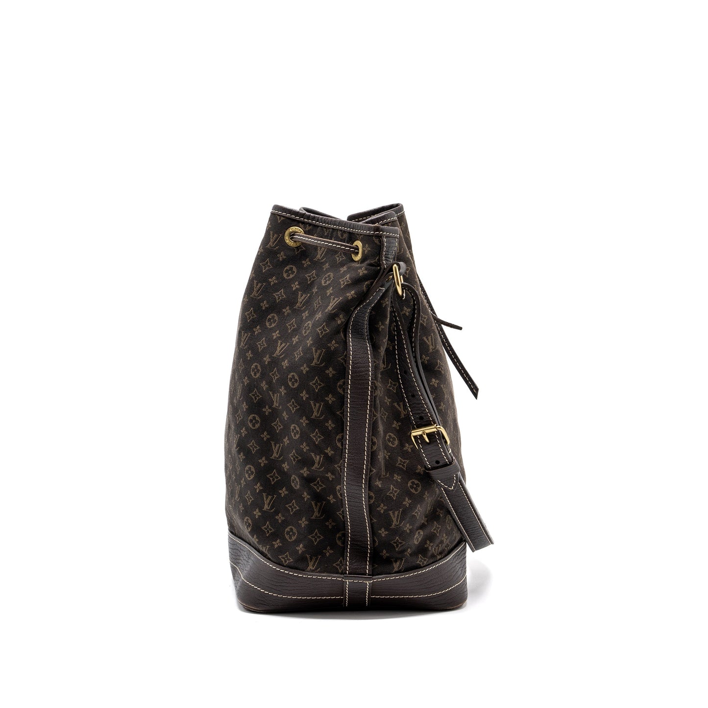 Louis Vuitton Lin Noe Purse fabric / leather ebene