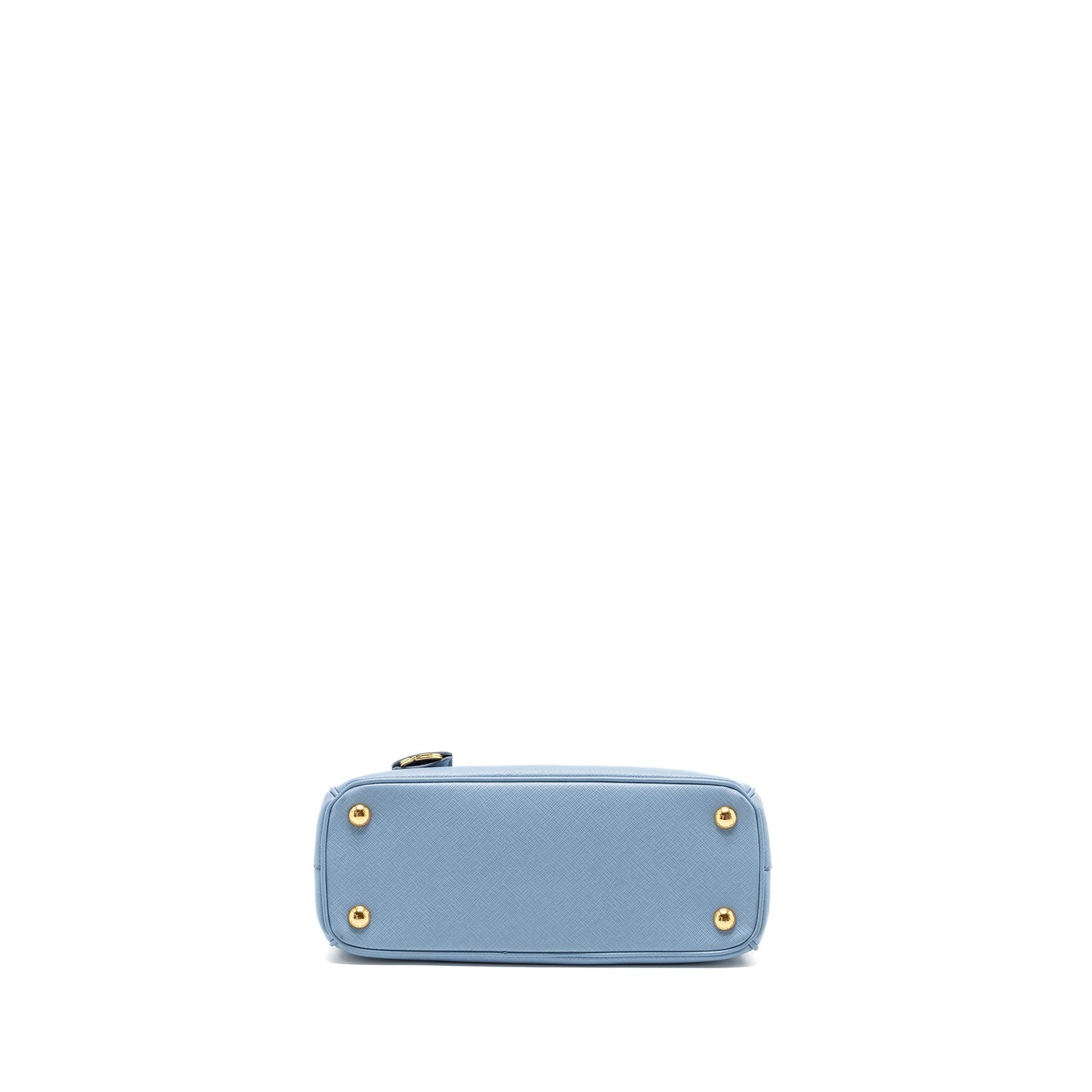 Prada Small Saffiano Tote Purse Calfskin Light Blue