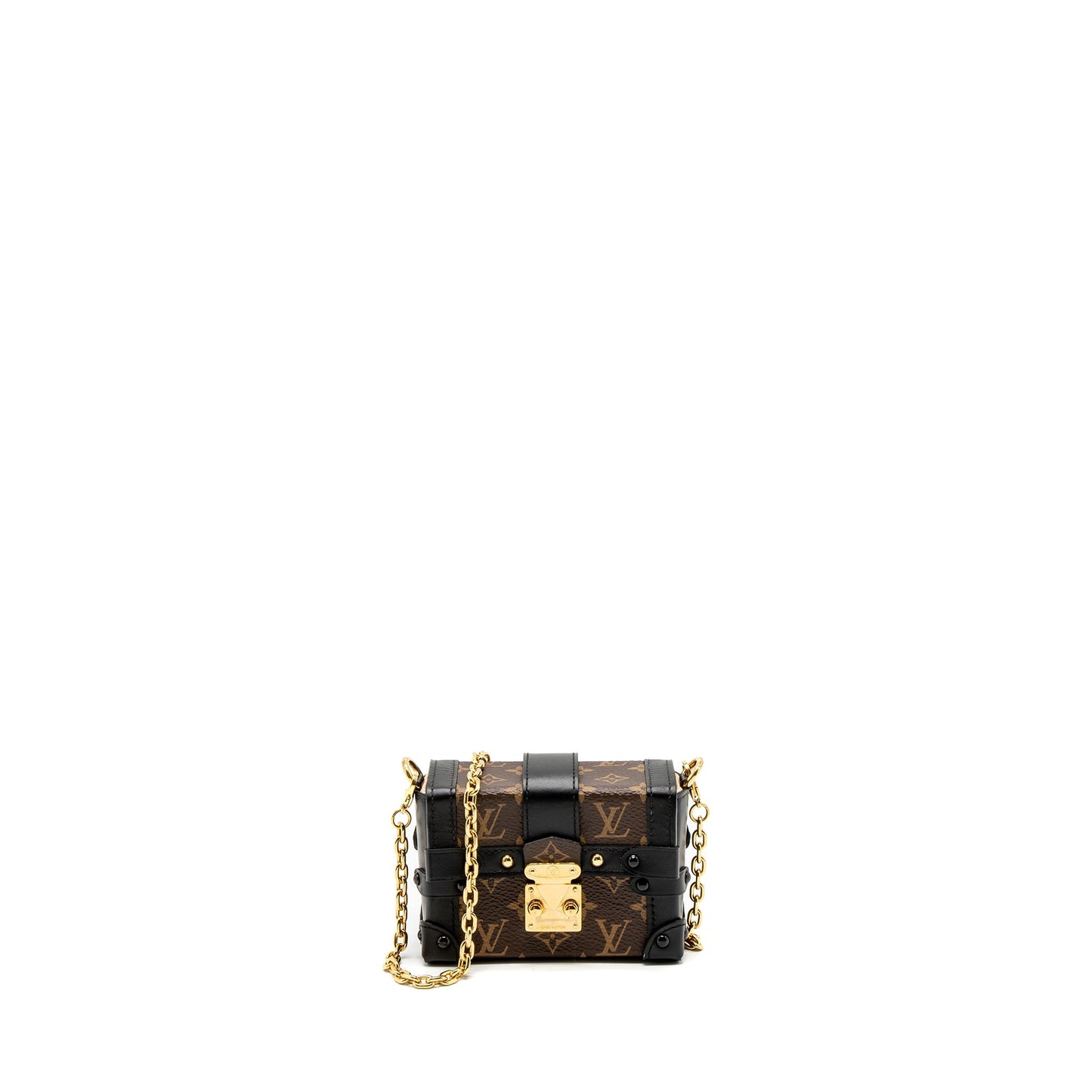 Louis Vuitton Petite Malle Necklace/Mini Chain Purse Monogram Canvas