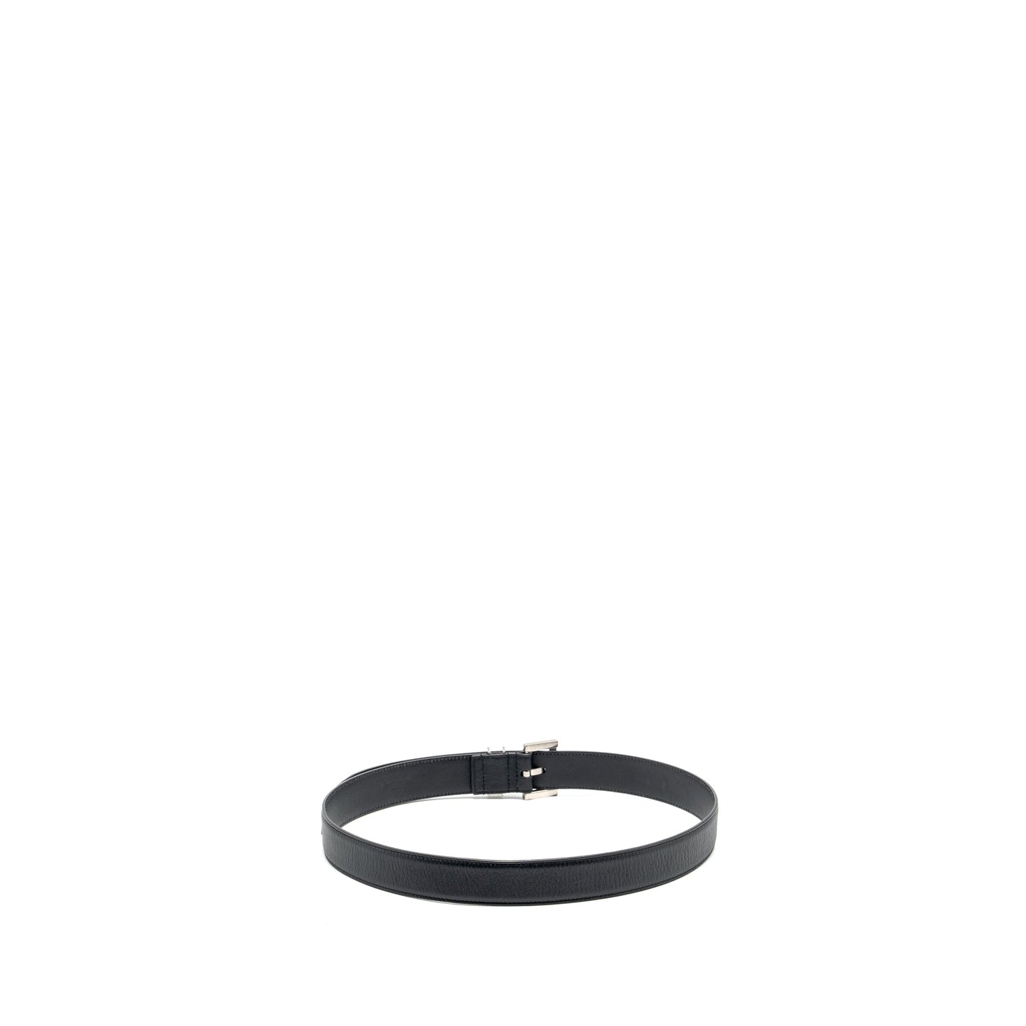 Saint Laurent/ Size 80 Cassandre Belt Square Buckle Calfskin Black