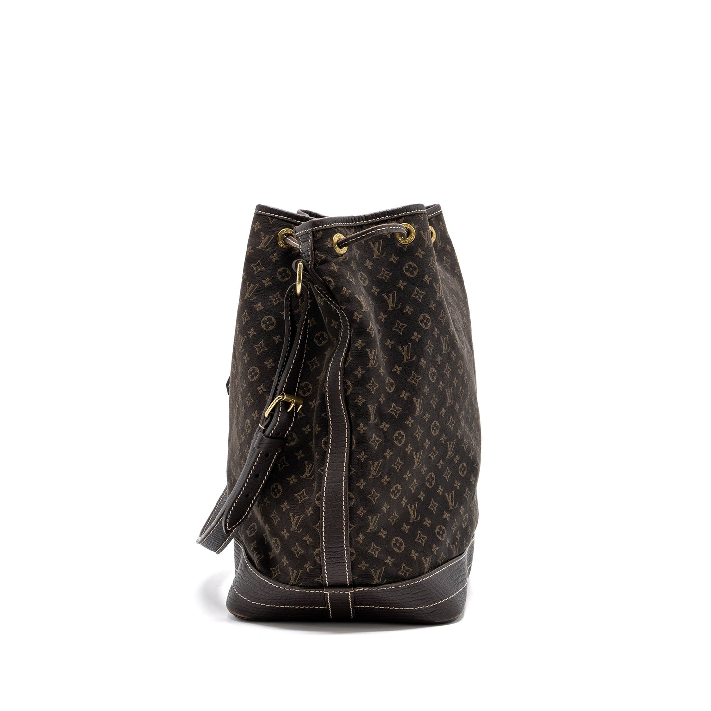 Louis Vuitton Lin Noe Purse fabric / leather ebene