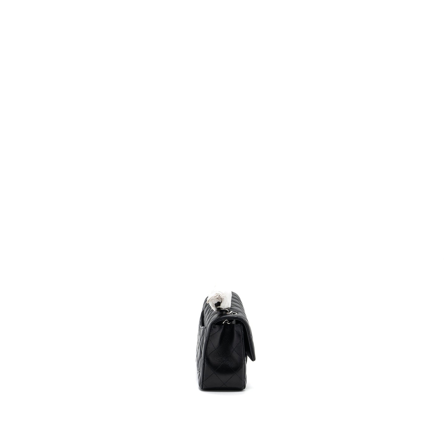 Chanel mini rectangular flap bag lambskin black SHW (Microchip)