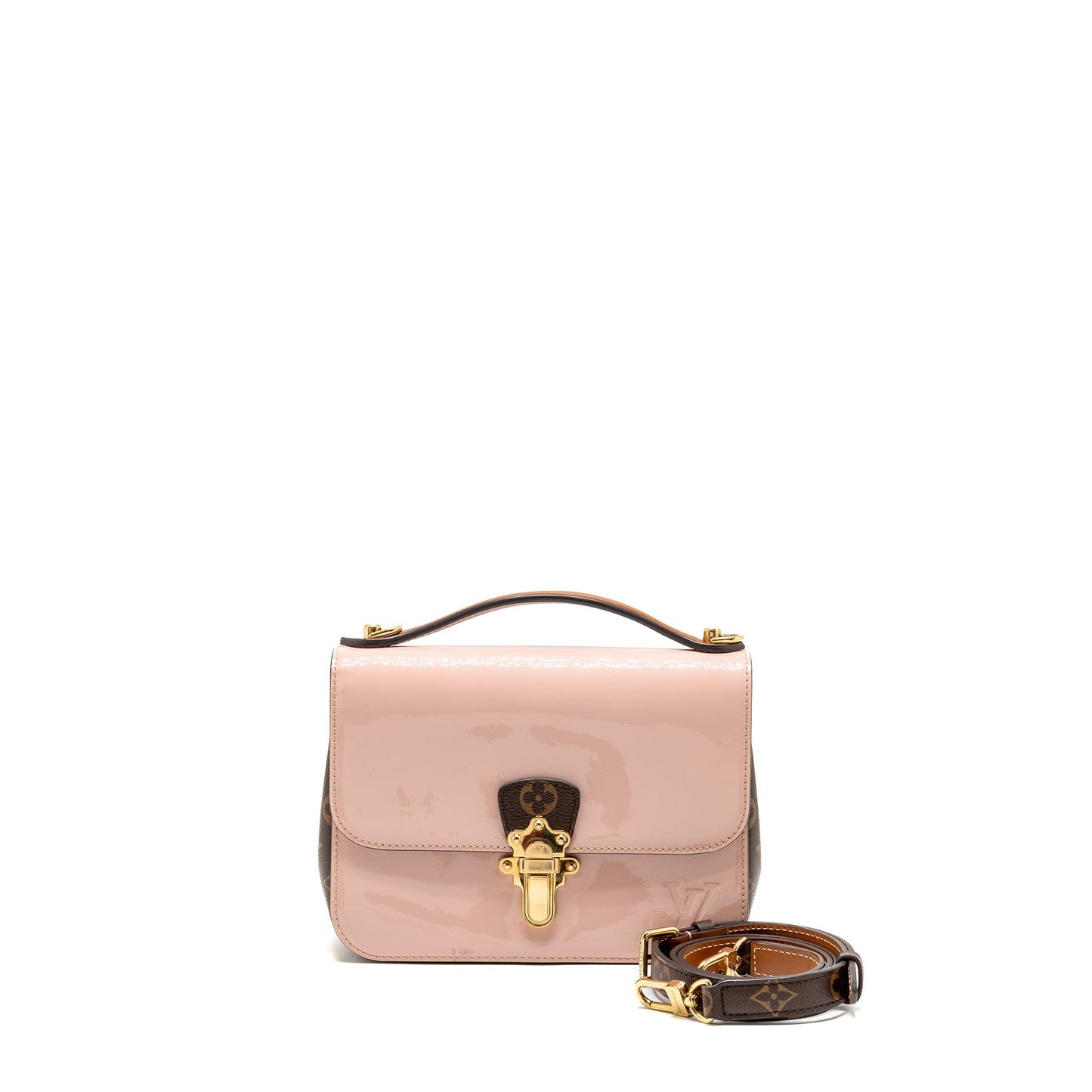 Louis Vuitton Cherrywood Mini Purse Patent / Monogram Canvas Light Pink