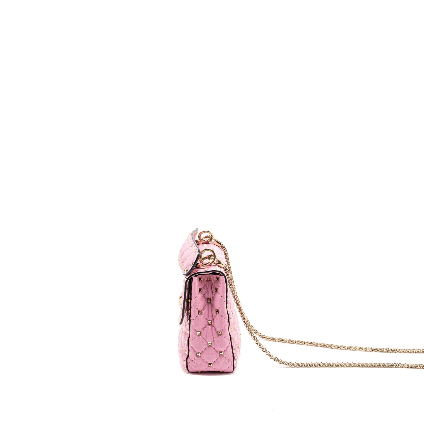 Valentino Medium Rockstud Spike Purse leather Pink
