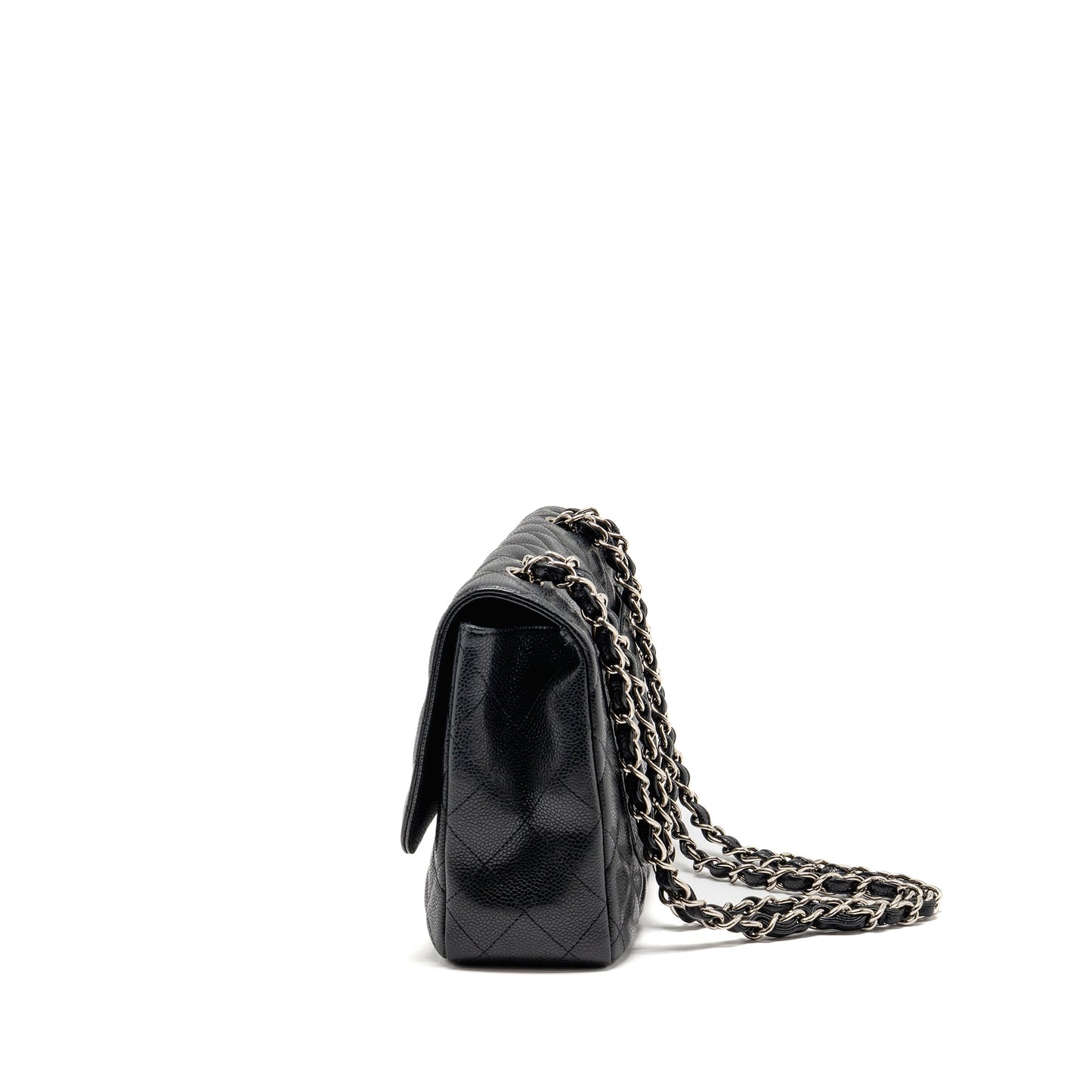 Chanel Jumbo Classic Single Flap Bag Caviar Black SHW