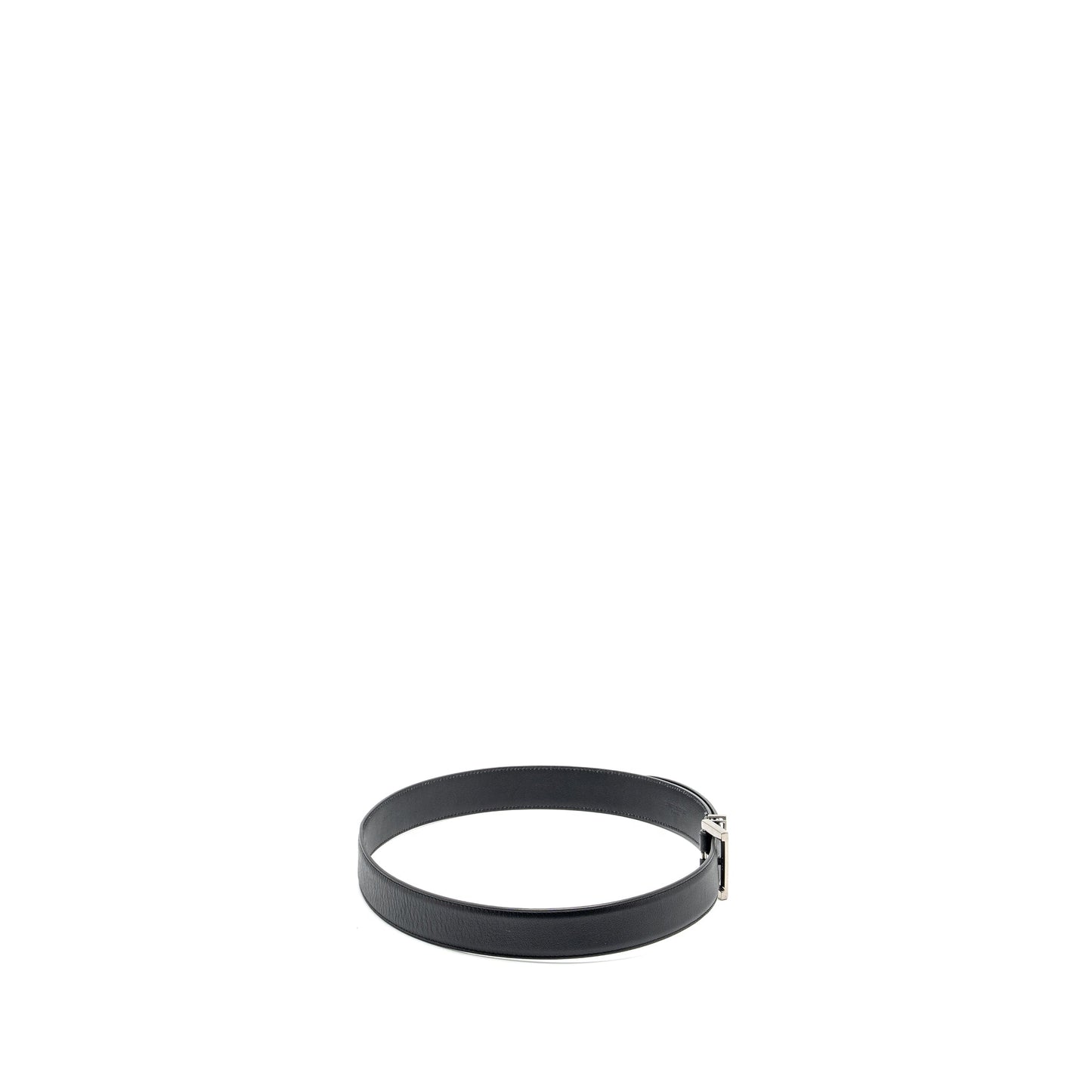 Saint Laurent/ Size 80 Cassandre Belt Square Buckle Calfskin Black