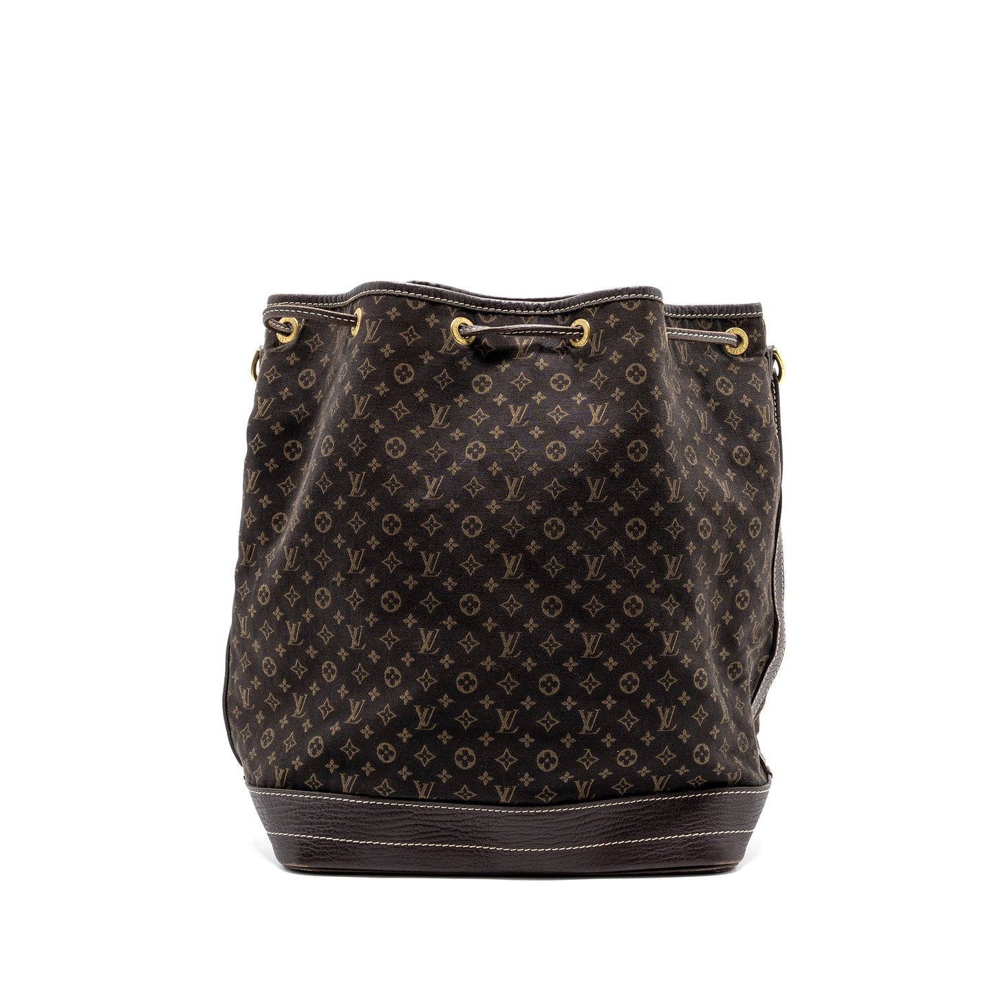 Louis Vuitton Lin Noe Purse fabric / leather ebene