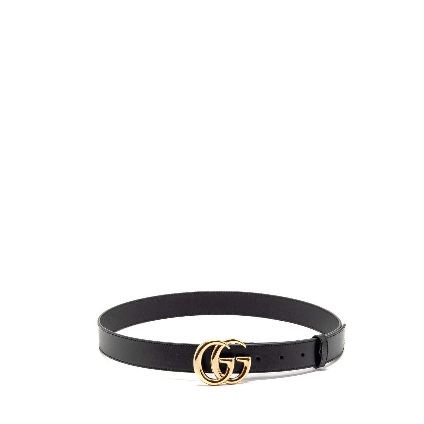 Gucci Size 90 Marmont Thin Belt Leather Black
