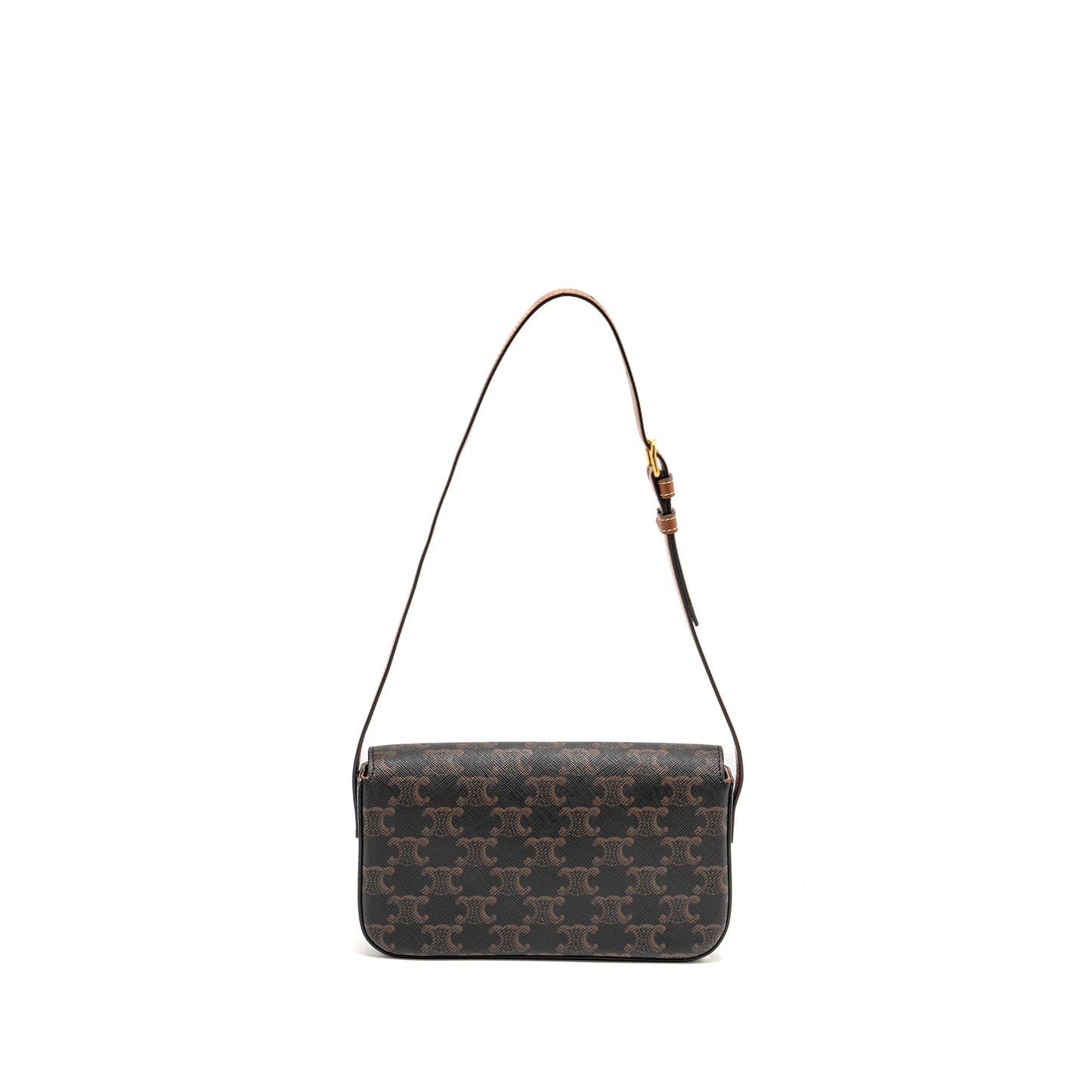 Celine Triomphe Mini Purse Calfskin Tan