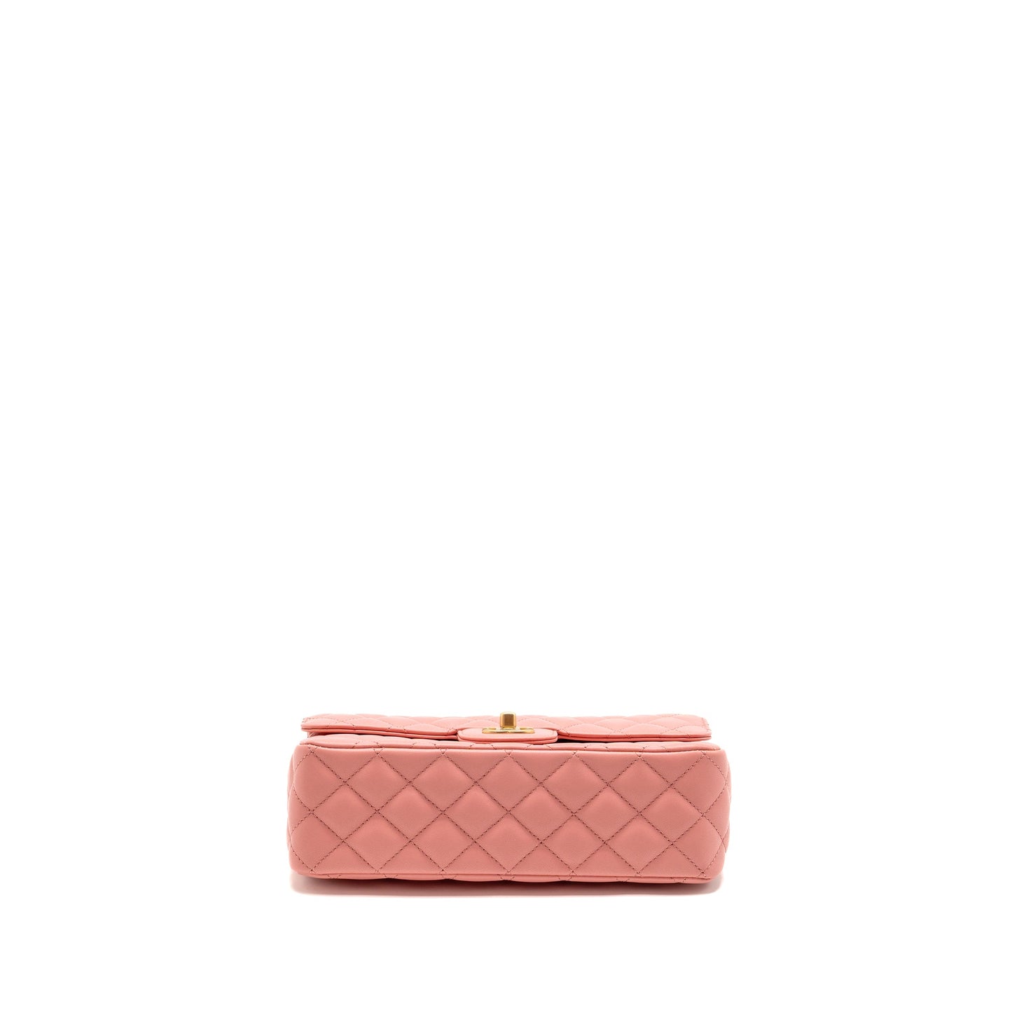 Chanel 23k detail top handle flap bag Lambskin pink GHW (microchip)