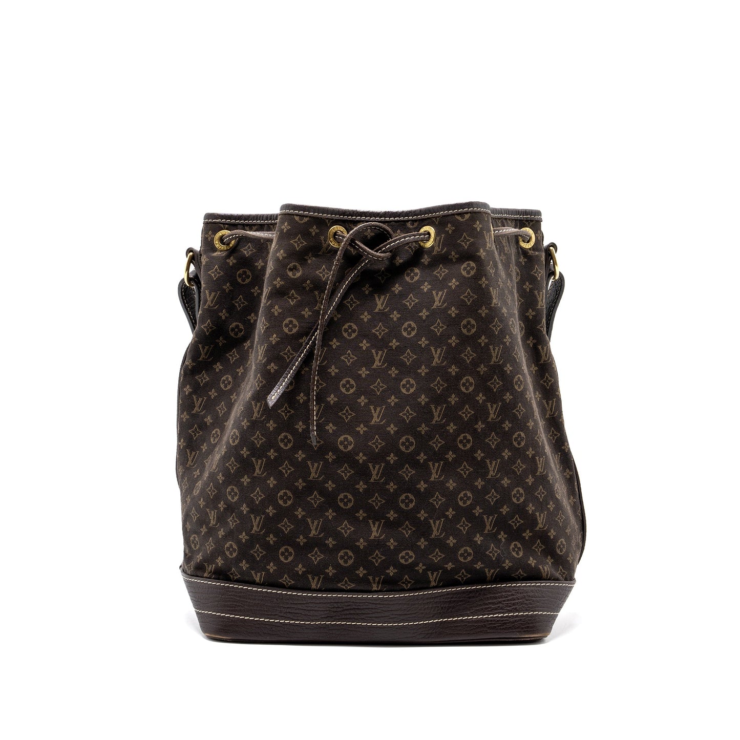 Louis Vuitton Lin Noe Purse fabric / leather ebene