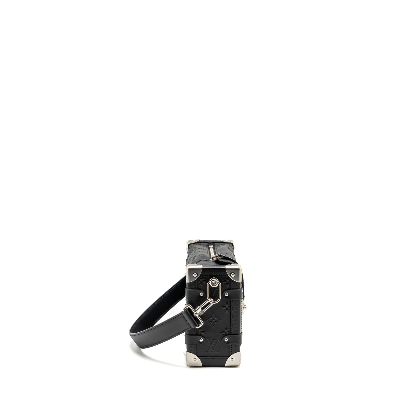 Louis Vuitton Side Trunk Monogram Debossed Calfskin Black
